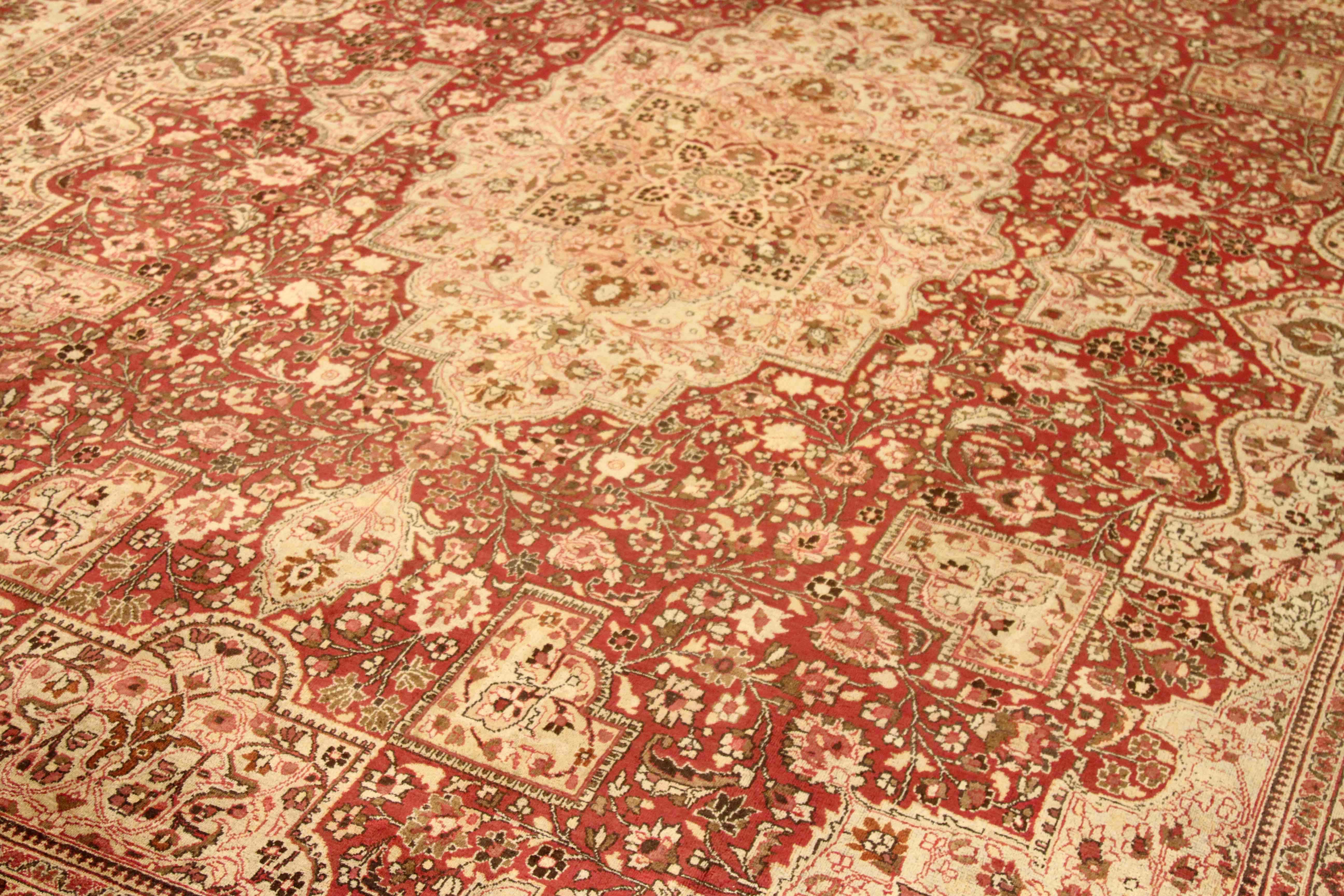 Thumbnail 9 for Antique Persian Mashad Traditional Rug 76017