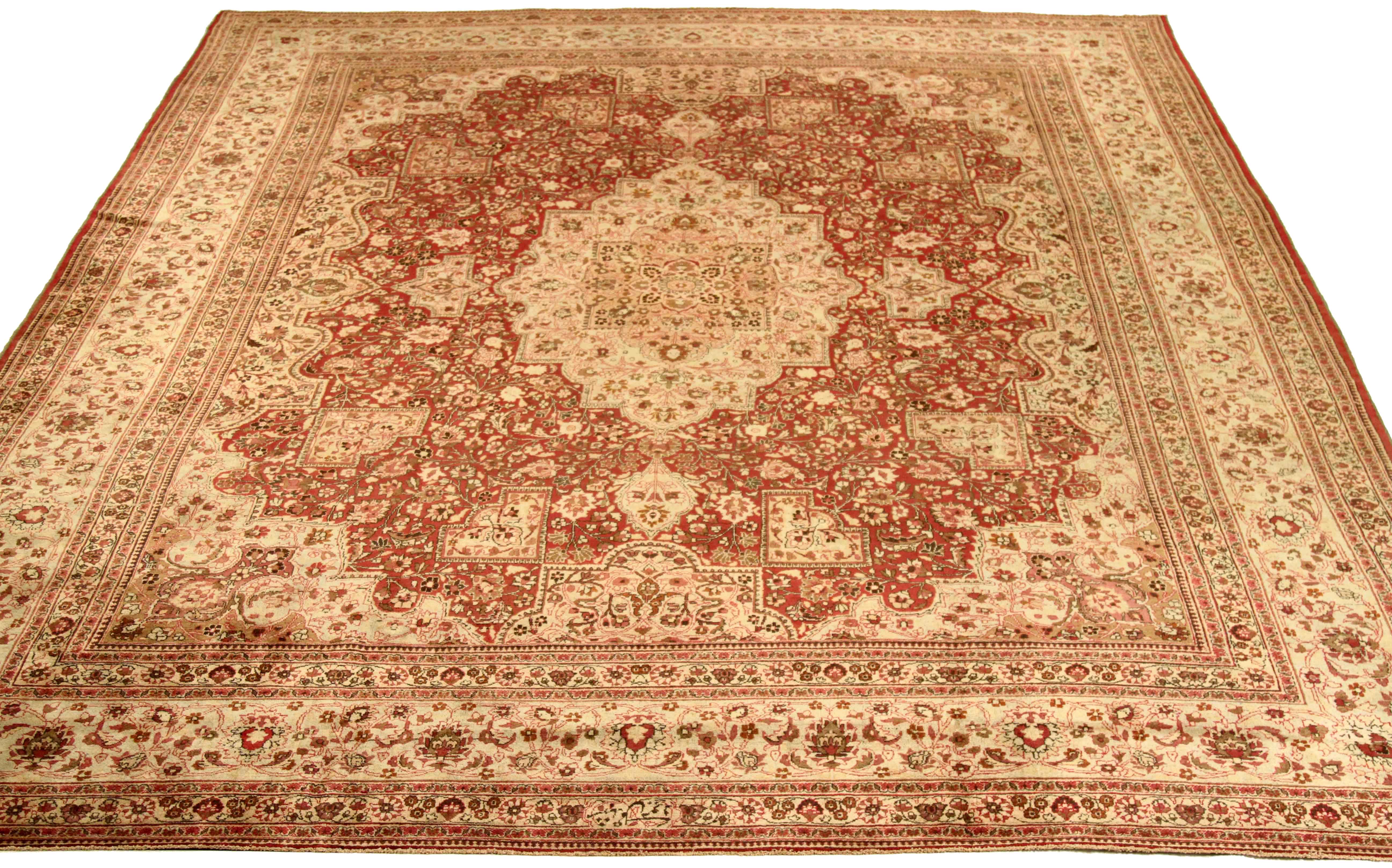 Thumbnail 5 for Antique Persian Mashad Traditional Rug 76017