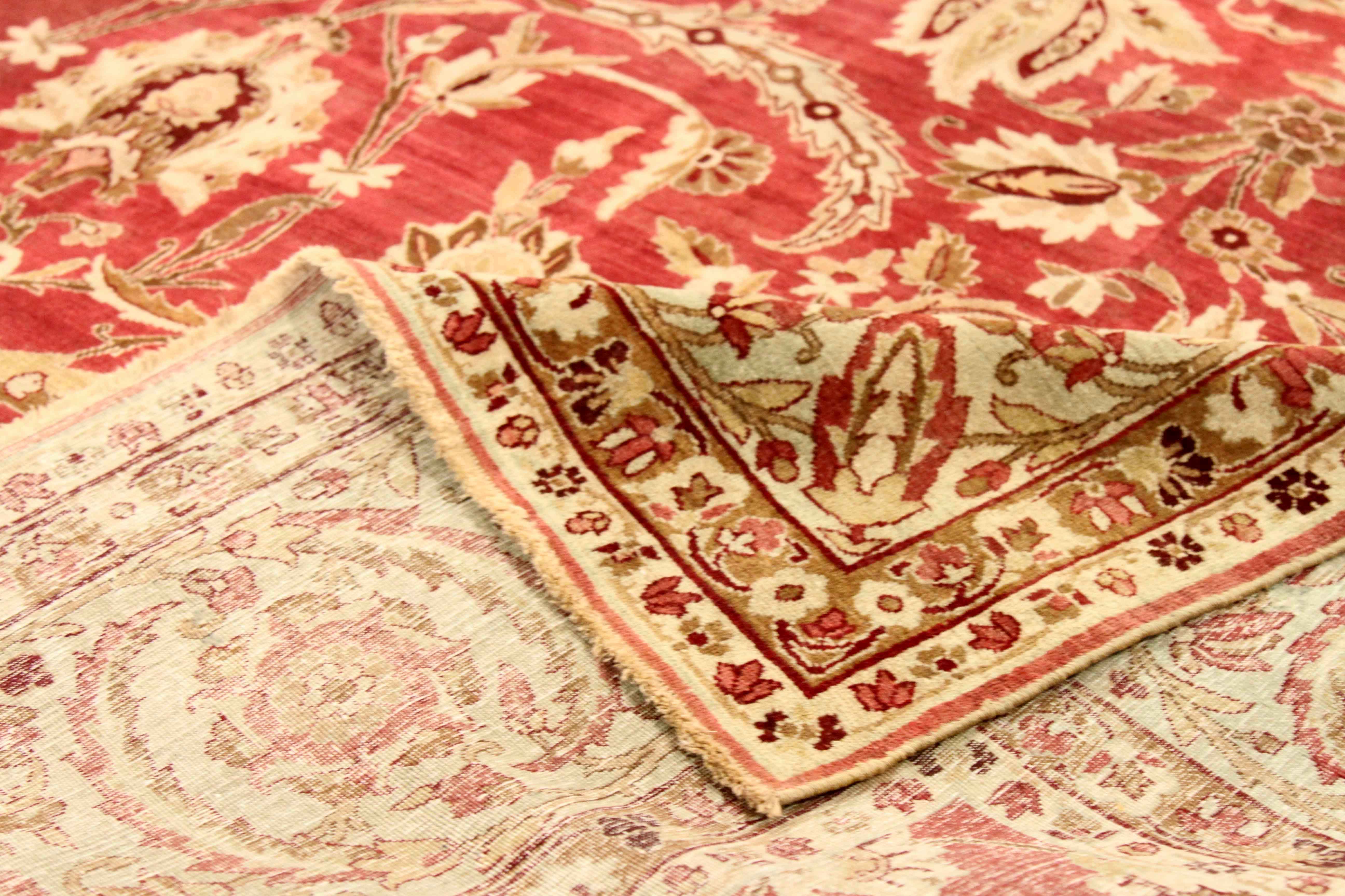 Thumbnail 11 for Antique Persian Kerman Traditional Rug 76022