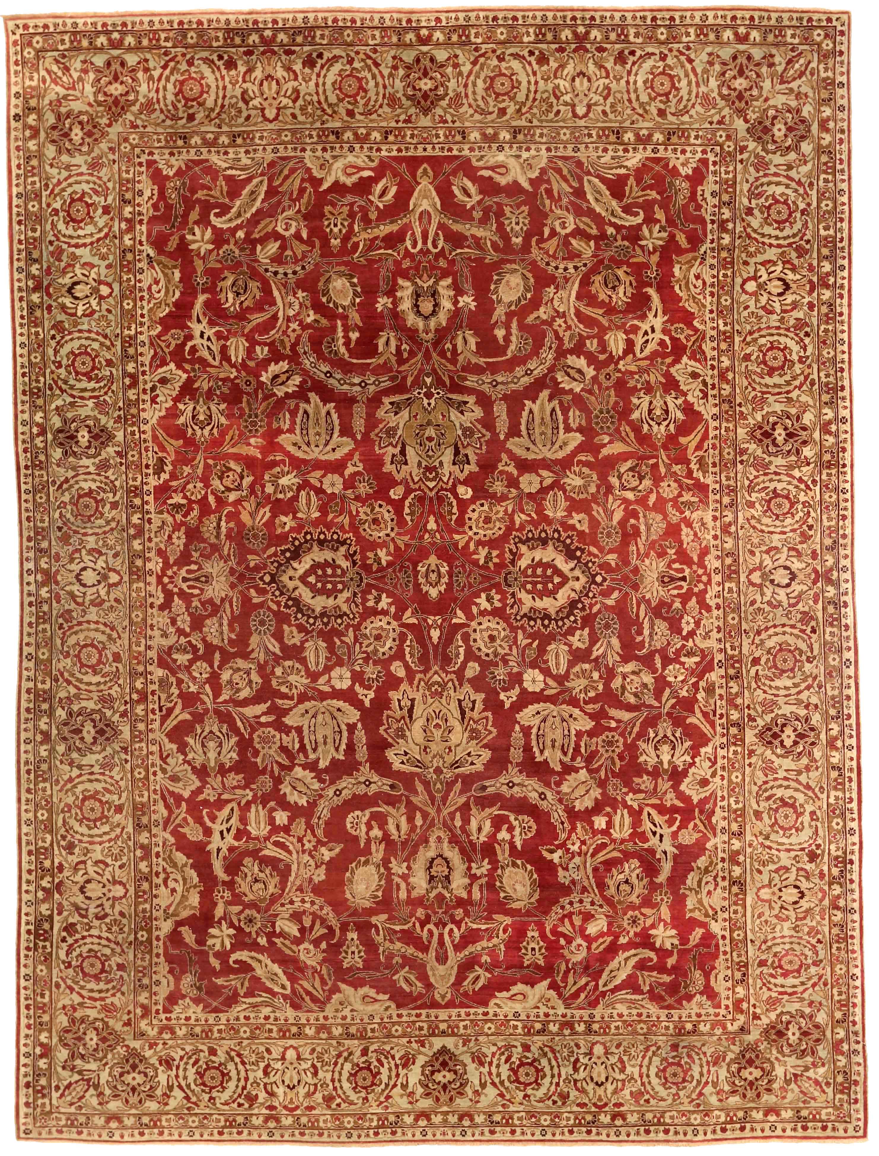 Thumbnail 3 for Antique Persian Kerman Traditional Rug 76022