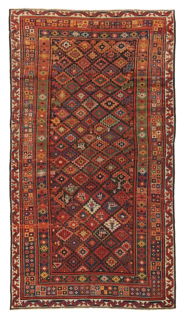 Thumbnail 2 for Antique Russia Kazakhstan Traditional Rug 92325