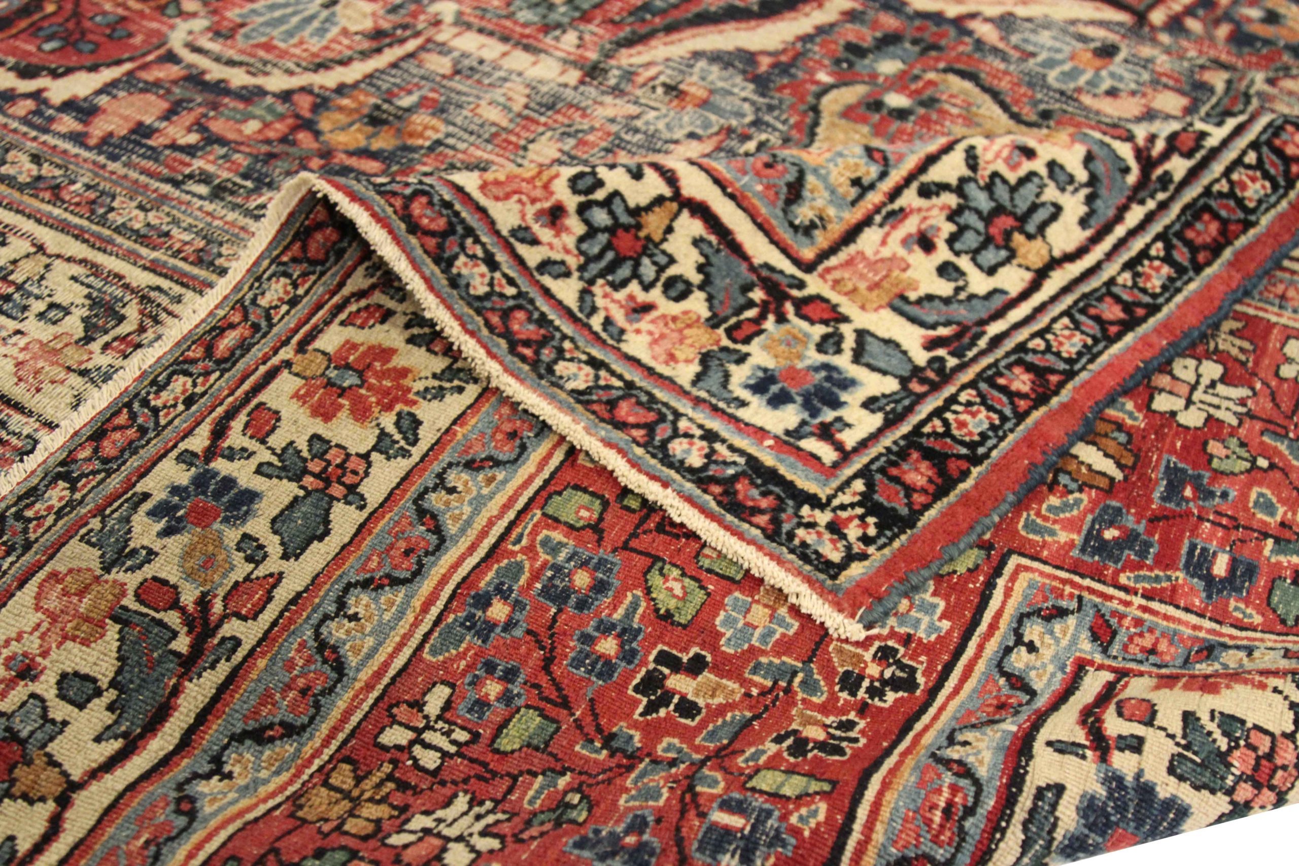 Thumbnail 12 for Antique Persian Mashad Traditional Rug 76009