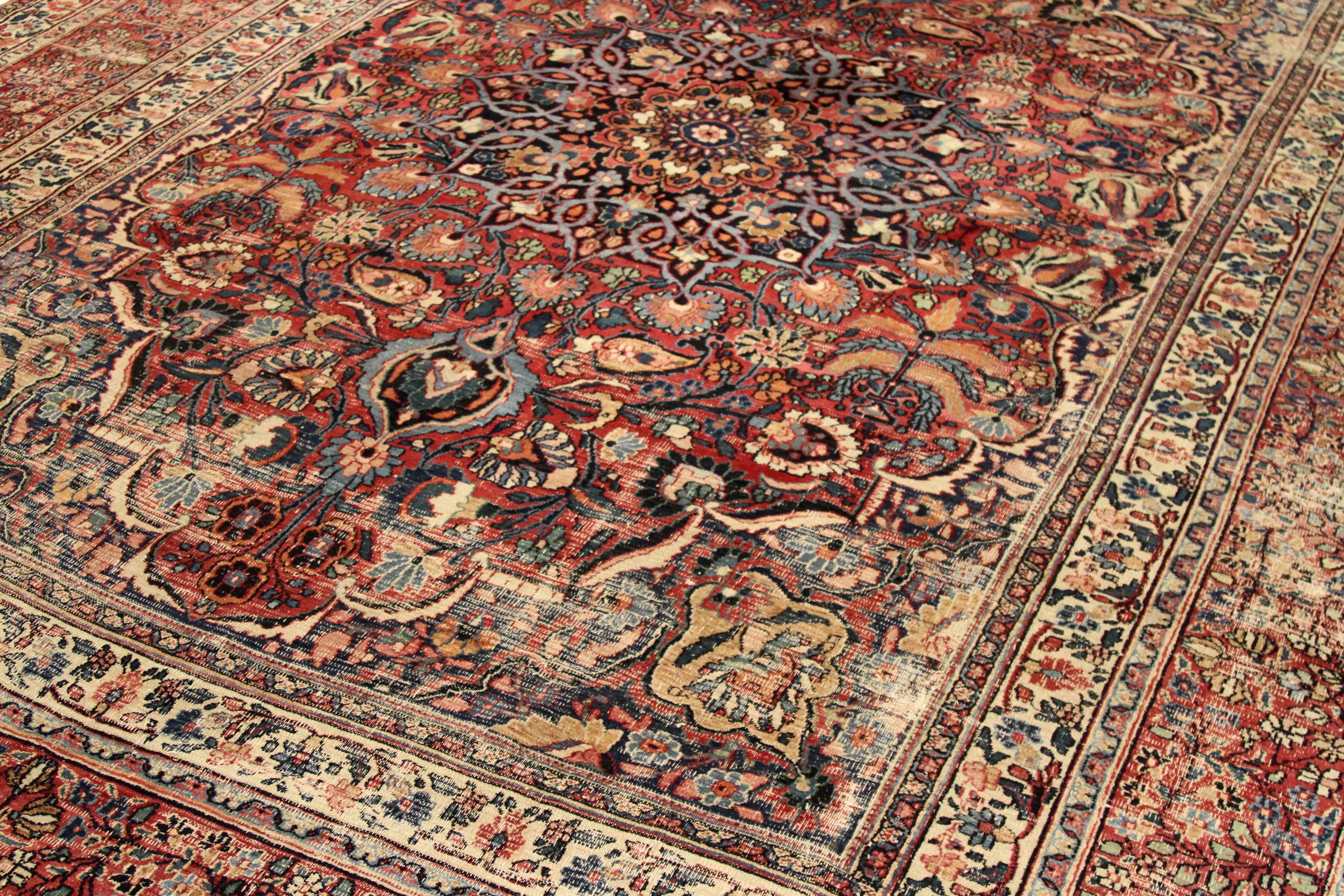 Thumbnail 3 for Antique Persian Mashad Traditional Rug 76009