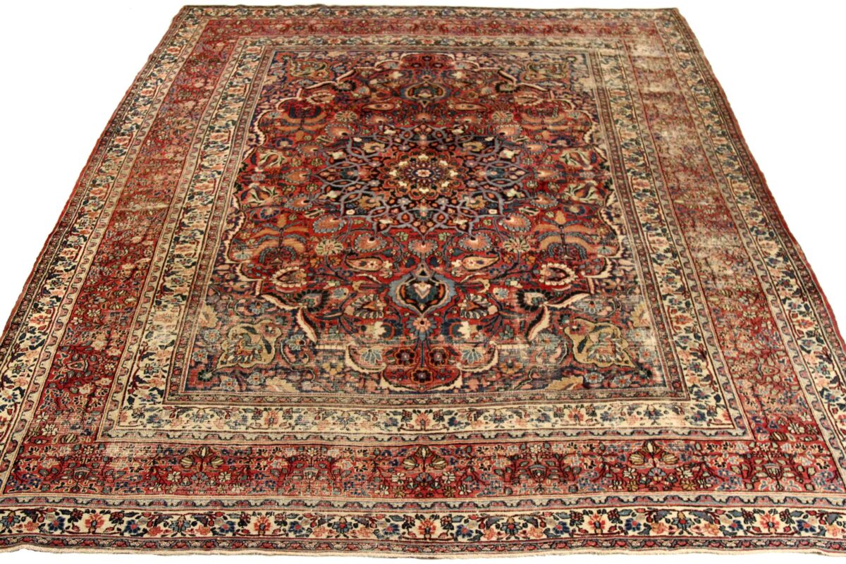 Thumbnail 15 for Antique Persian Mashad Traditional Rug 76009