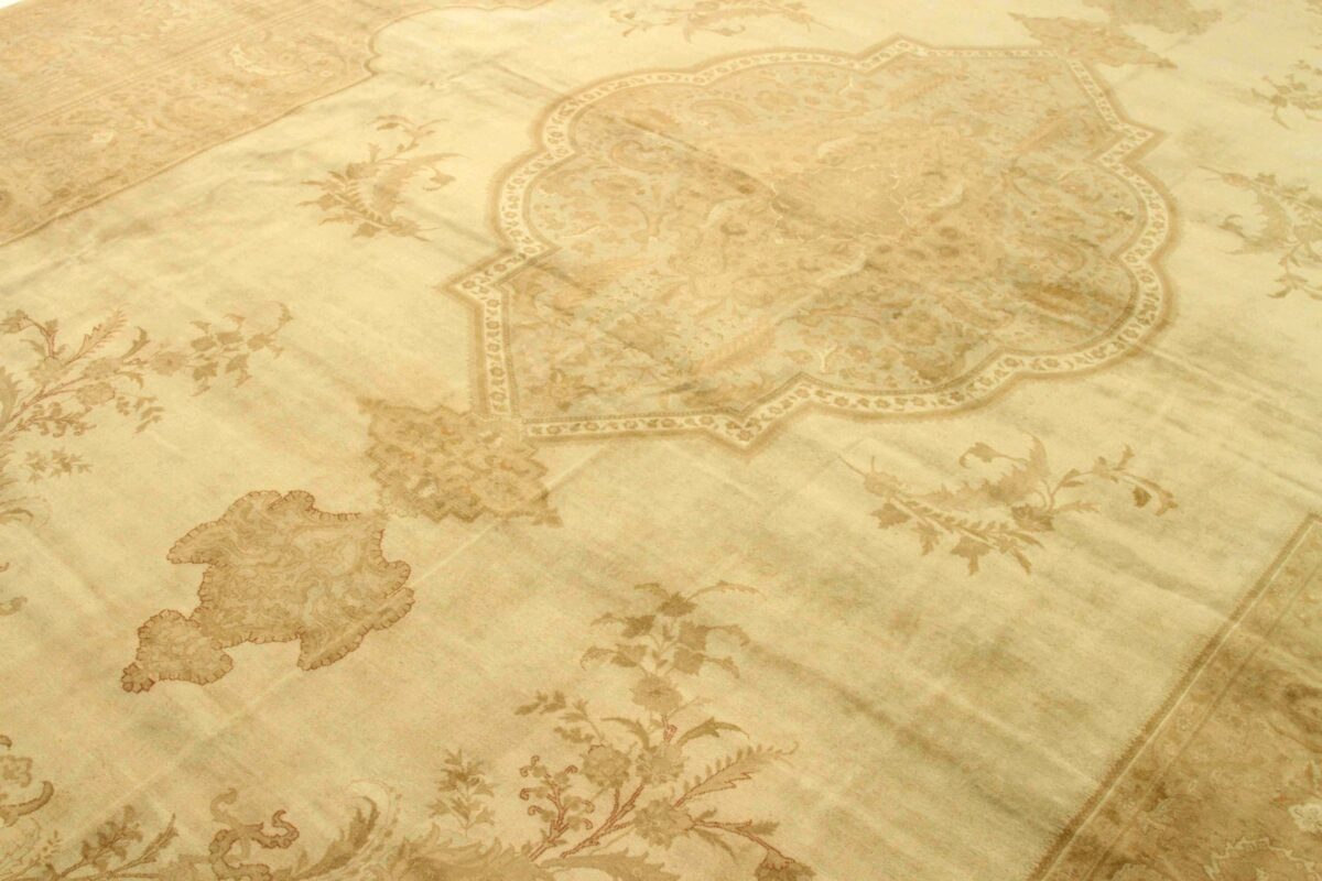 Thumbnail 15 for Antique Persian Tabriz Traditional Rug 76012