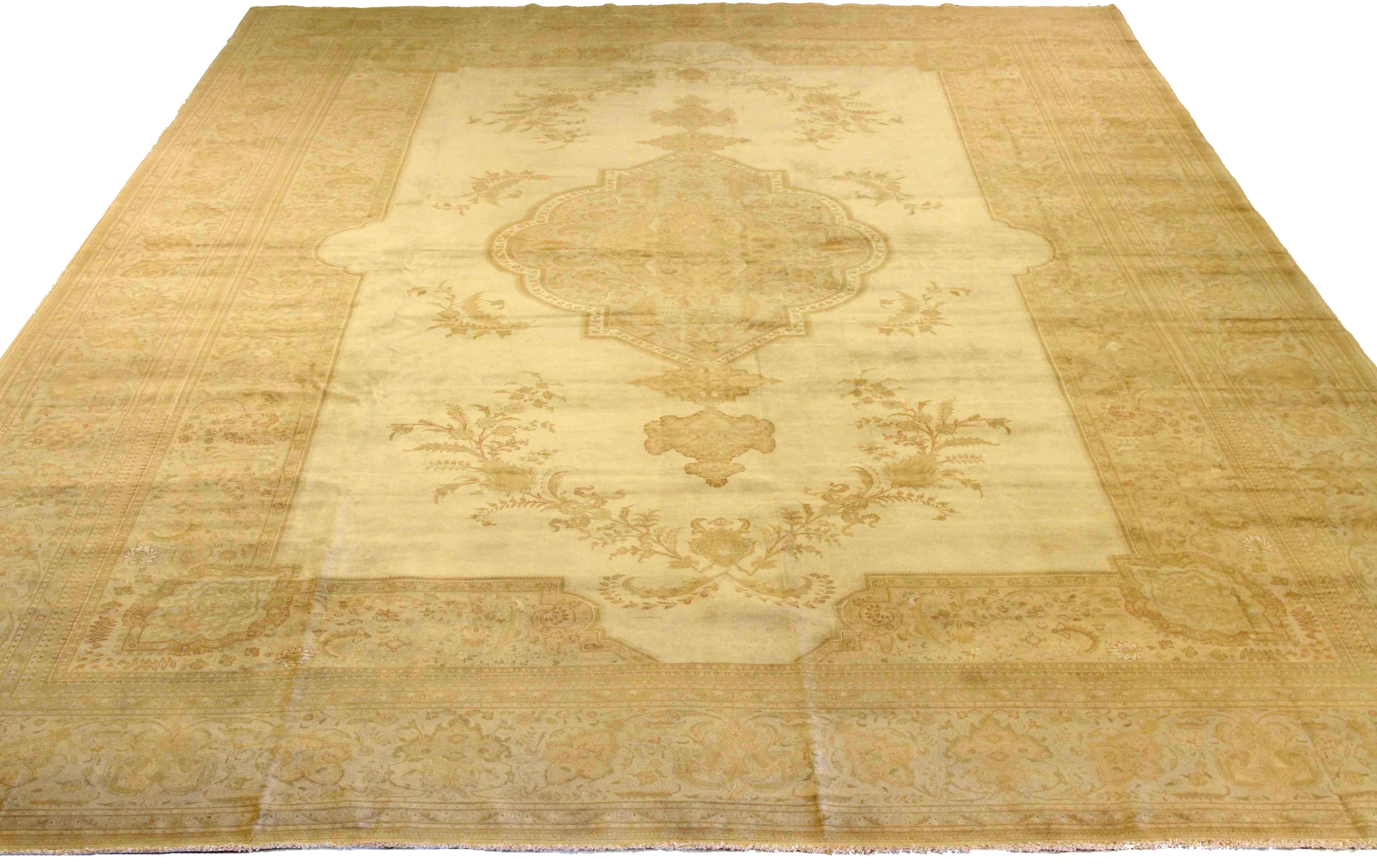 Thumbnail 6 for Antique Persian Tabriz Traditional Rug 76012