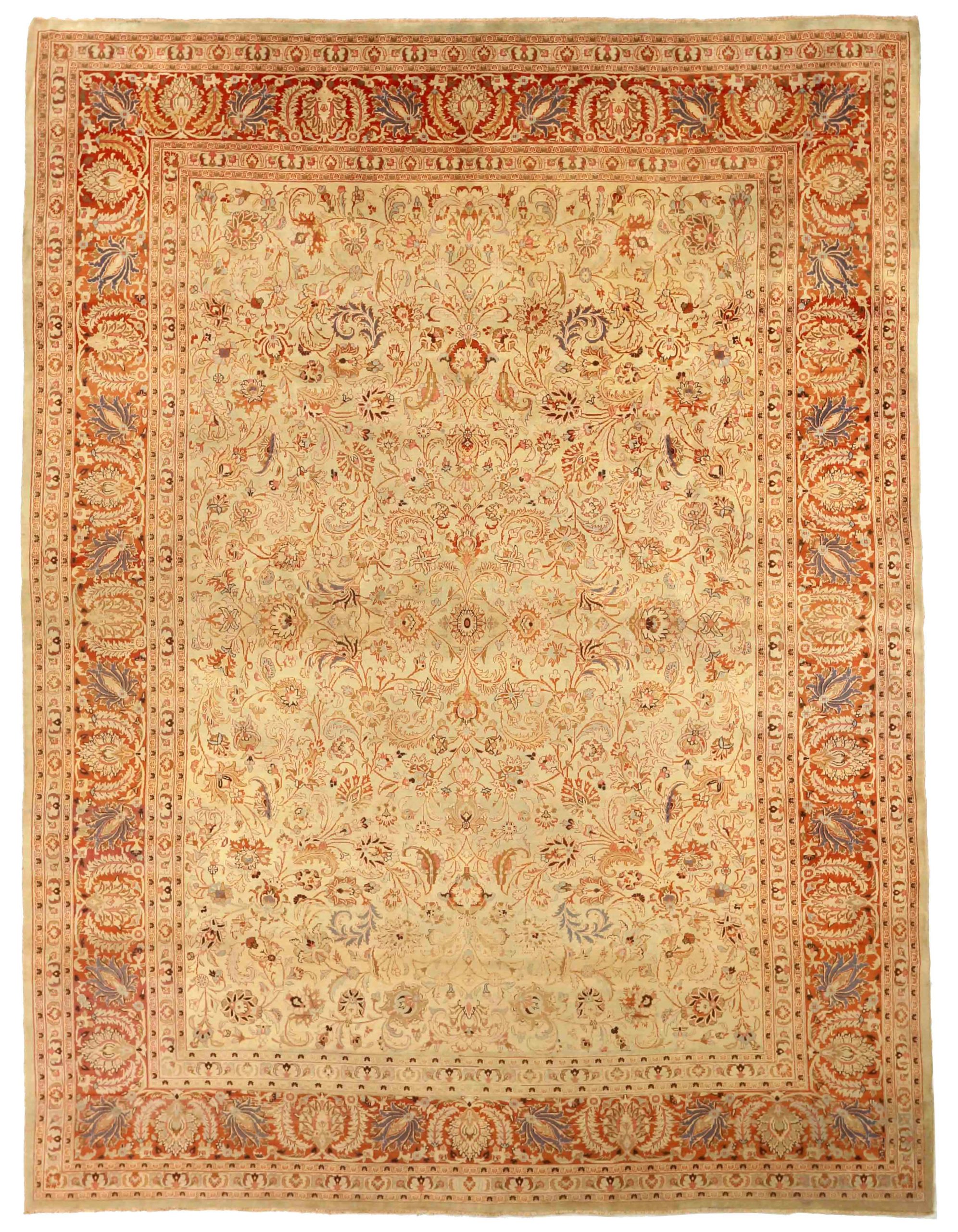 Thumbnail 2 for Antique Persian Mashad Traditional Rug 76045