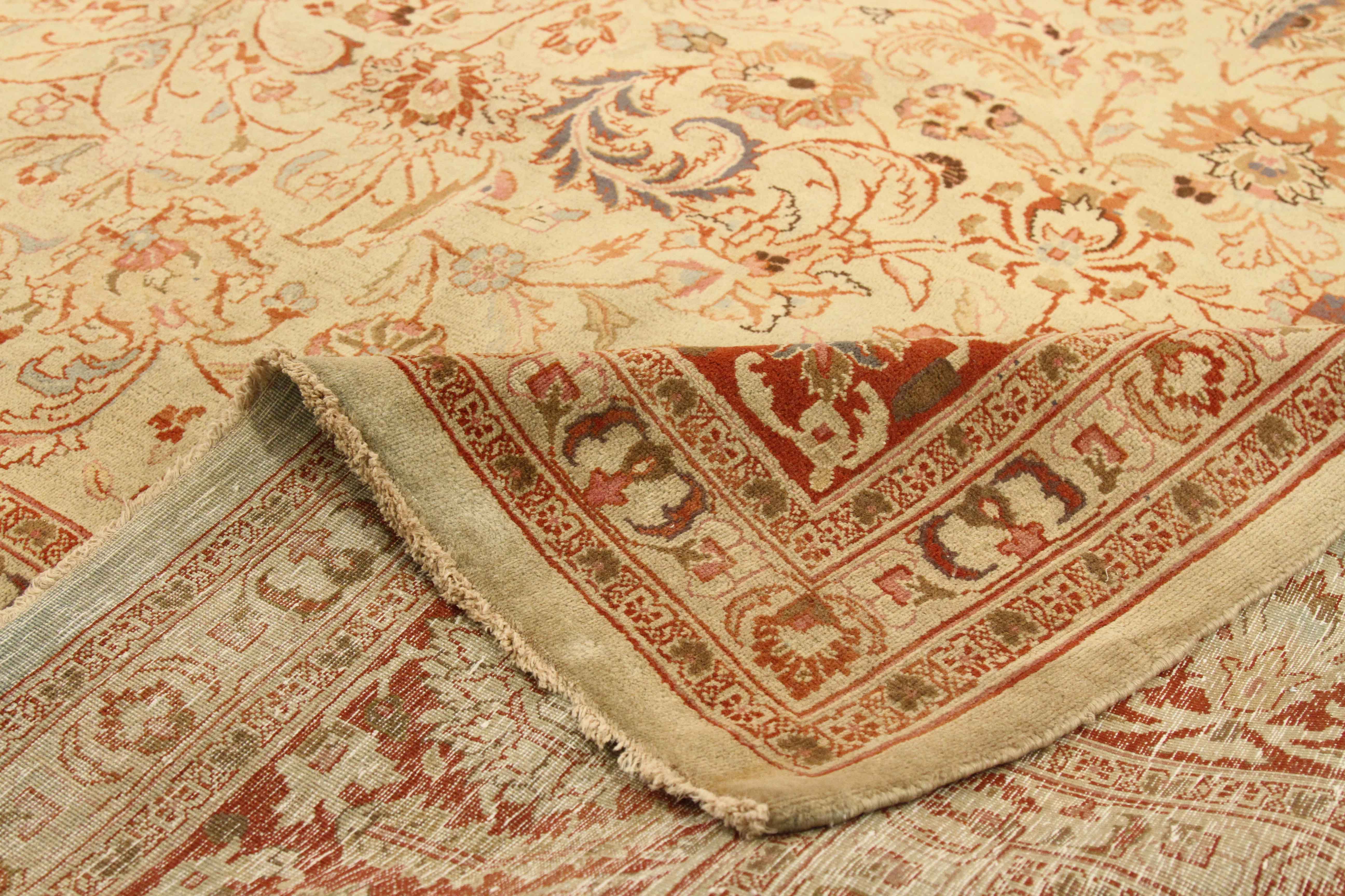 Thumbnail 4 for Antique Persian Mashad Traditional Rug 76045