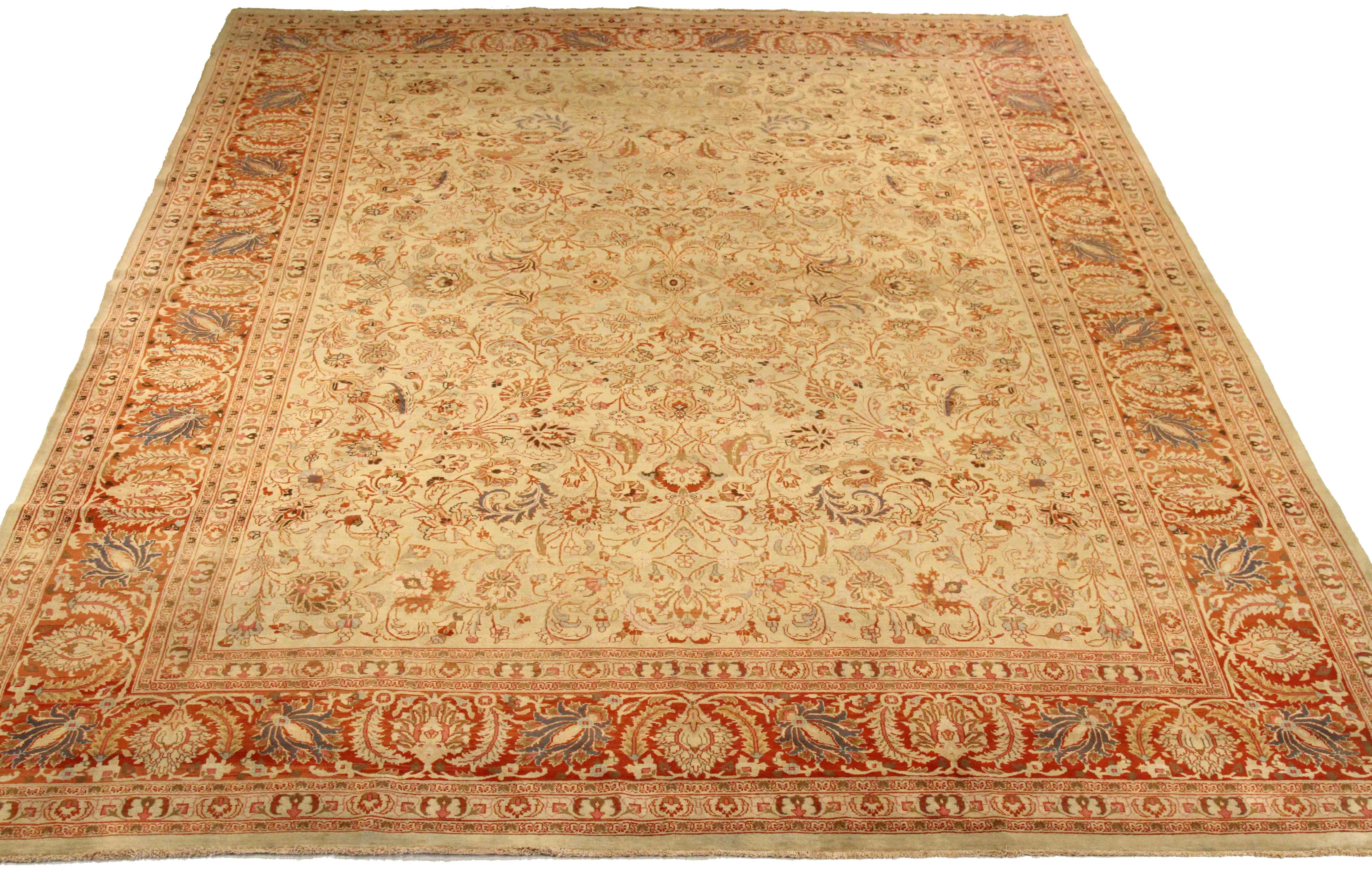 Thumbnail 6 for Antique Persian Mashad Traditional Rug 76045