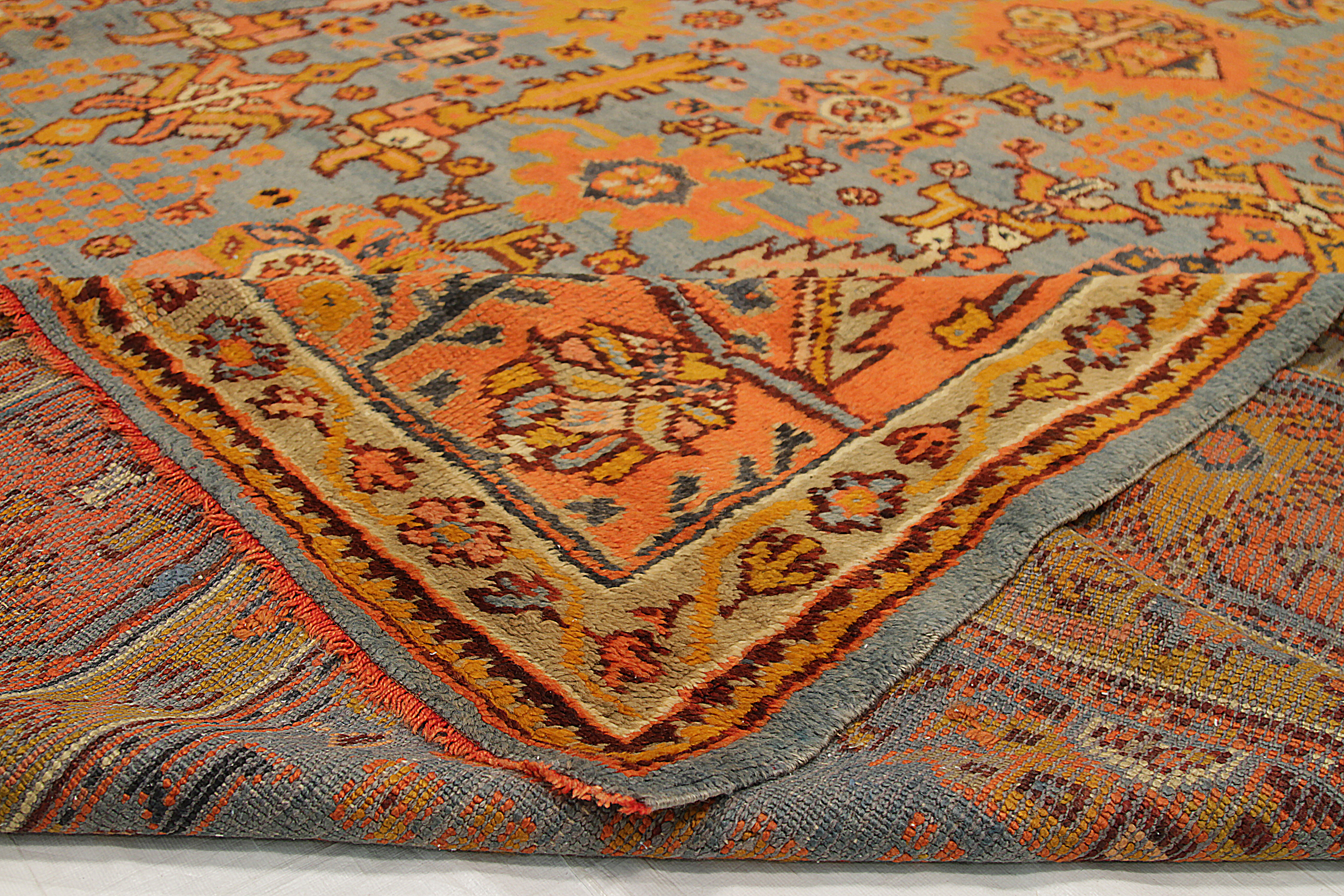 Thumbnail 4 for Antique Turkey Oushak Traditional Rug 92554