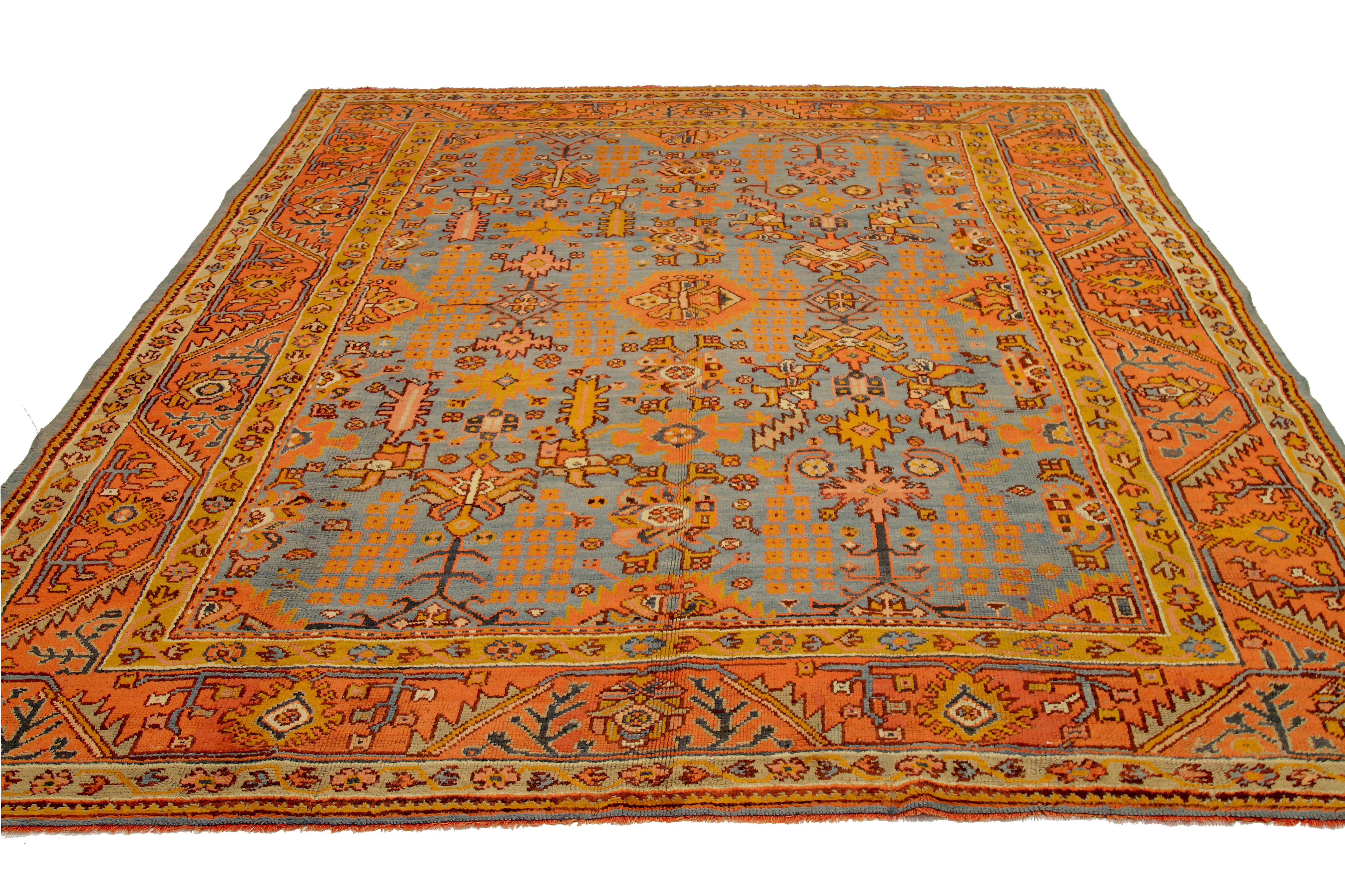 Thumbnail 7 for Antique Turkey Oushak Traditional Rug 92554
