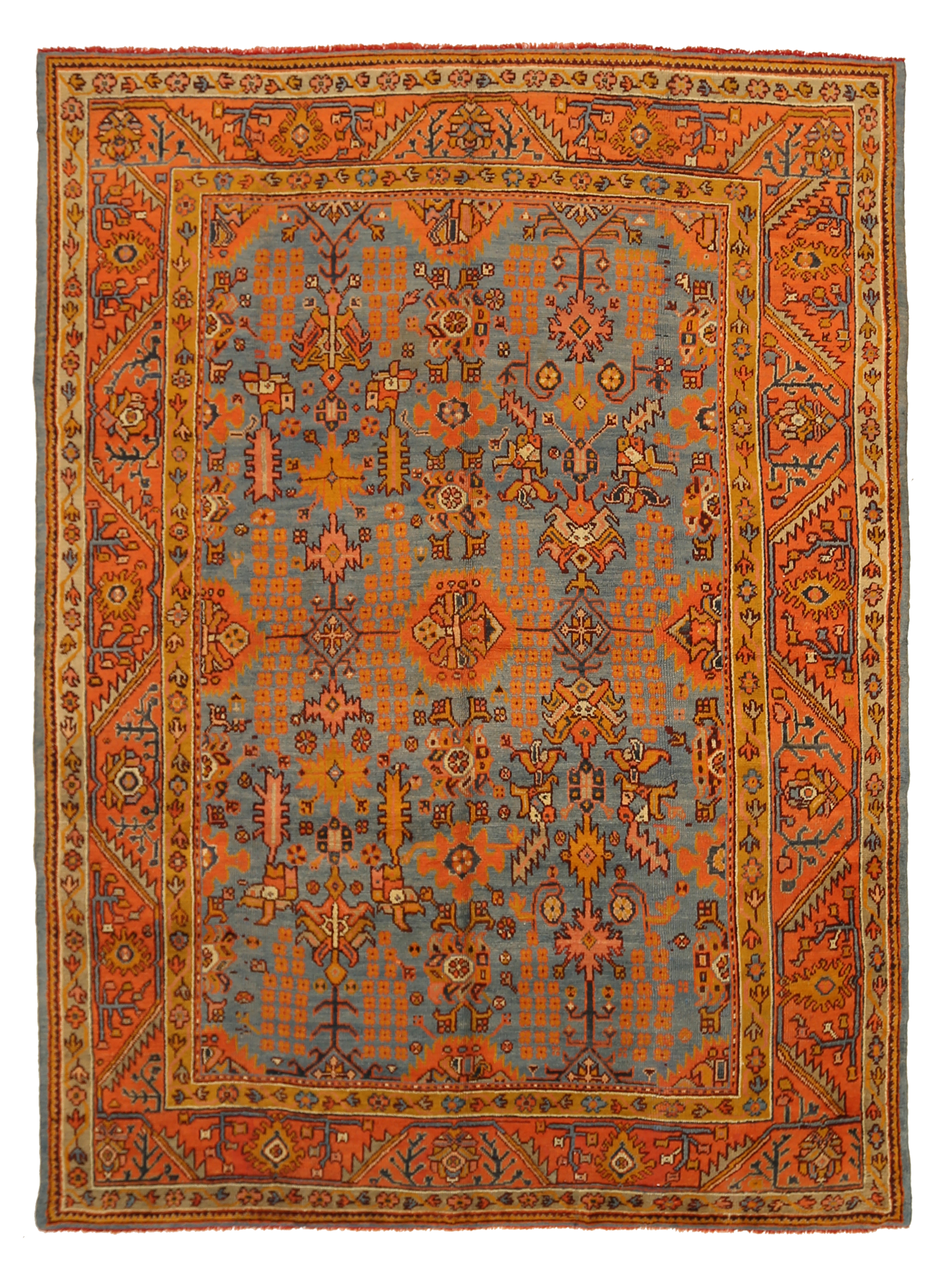 Thumbnail 2 for Antique Turkey Oushak Traditional Rug 92554