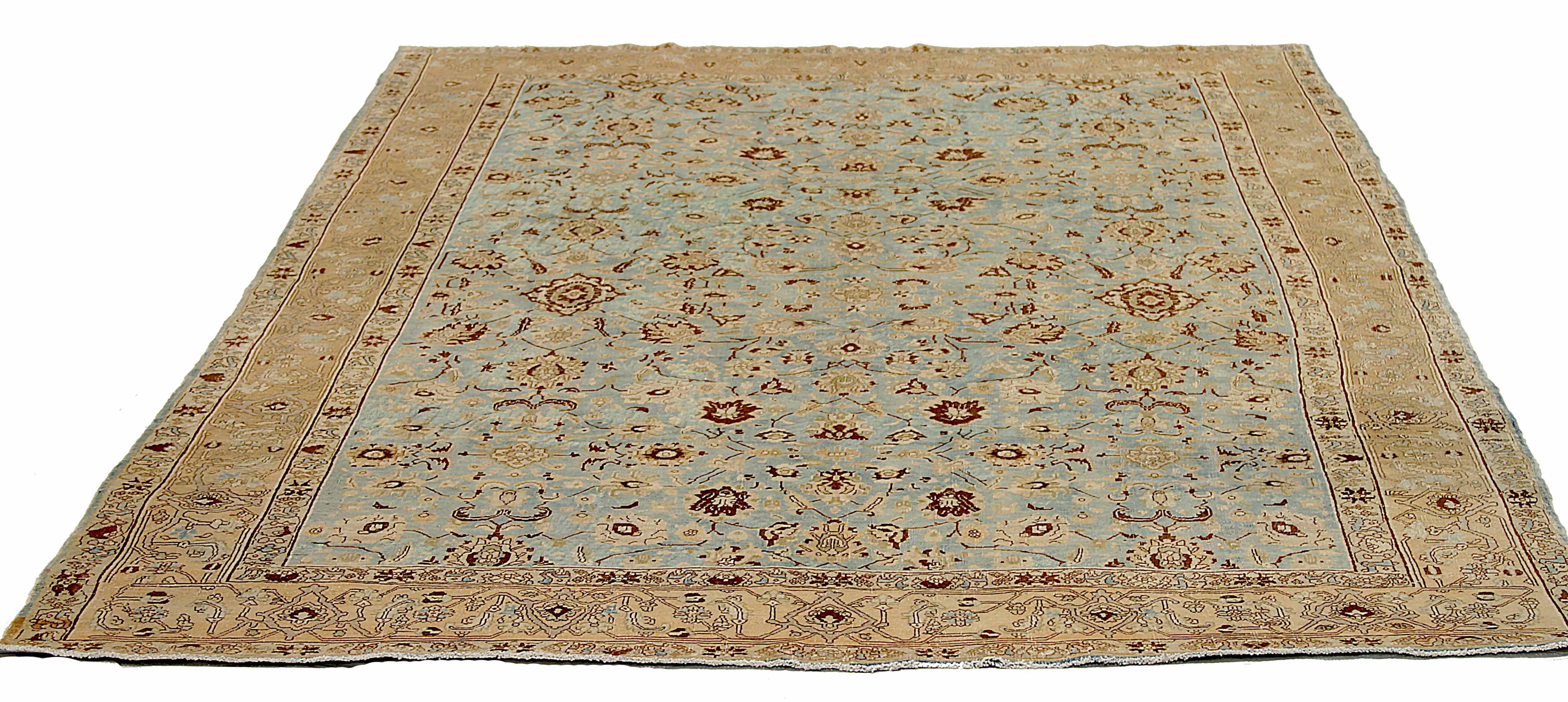 Thumbnail 5 for Antique Persian Tabriz Traditional Rug 92547