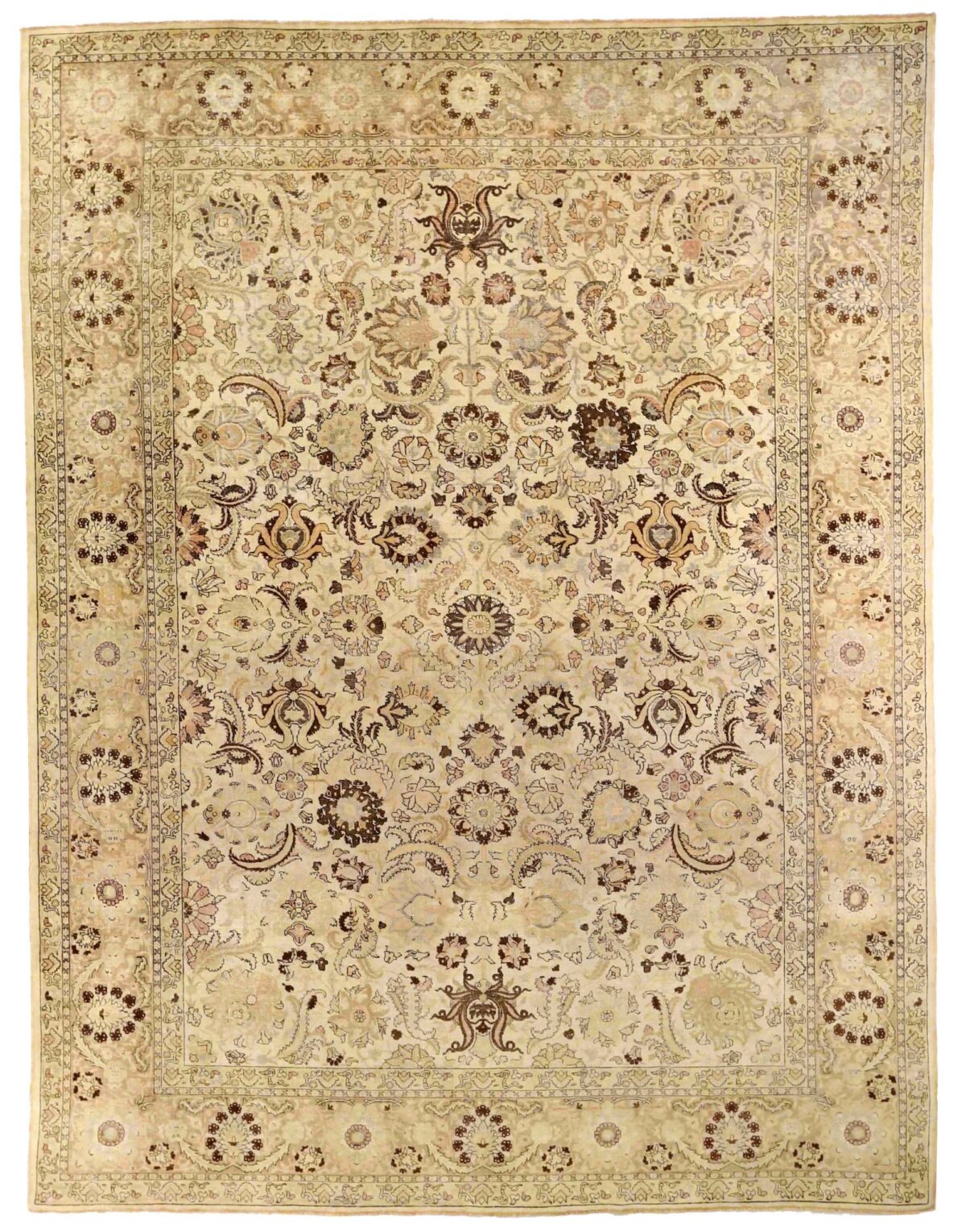 Thumbnail 13 for Antique Persian Tabriz Traditional Rug 76043