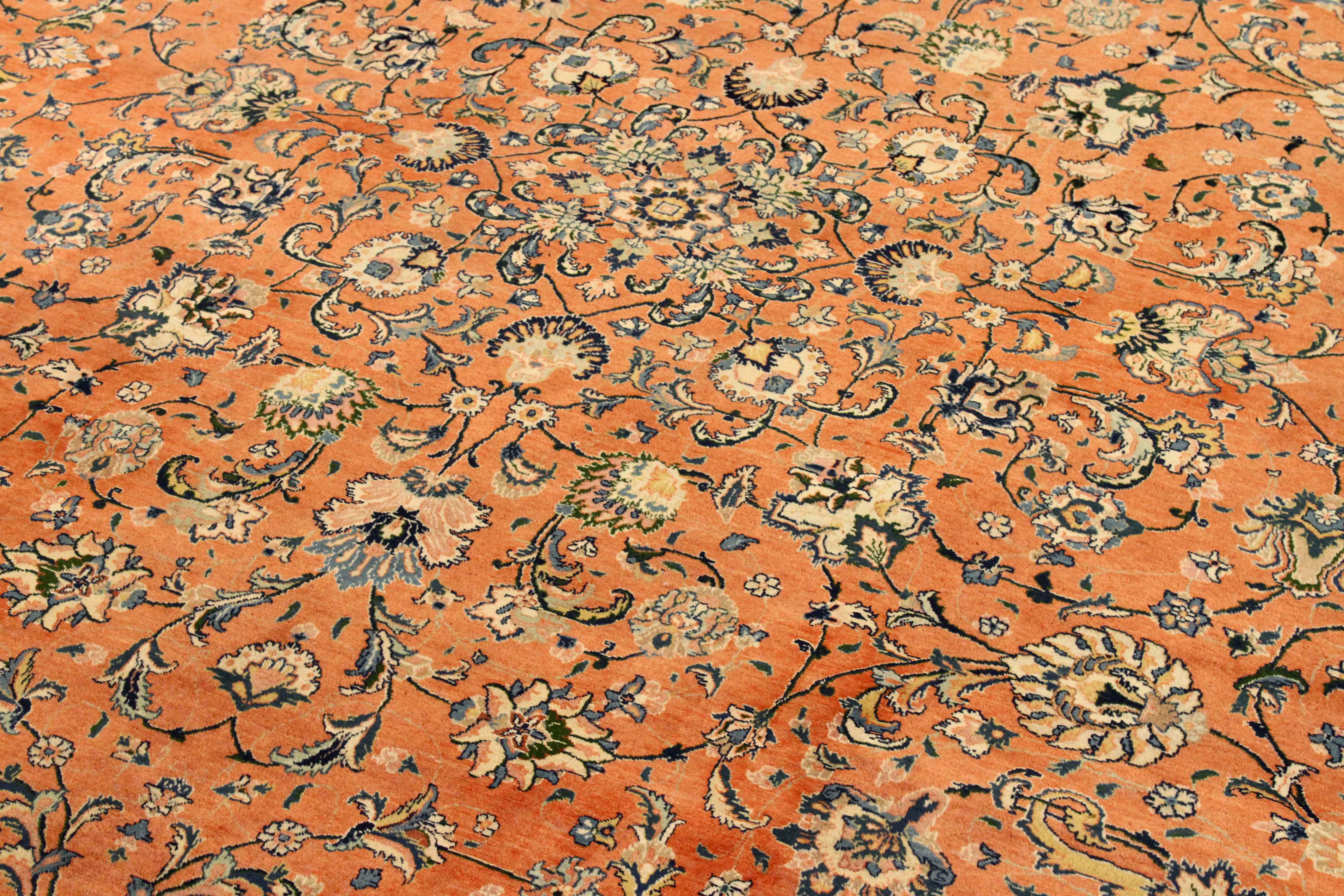 Thumbnail 3 for Antique Persian Tabriz Traditional Rug 76036