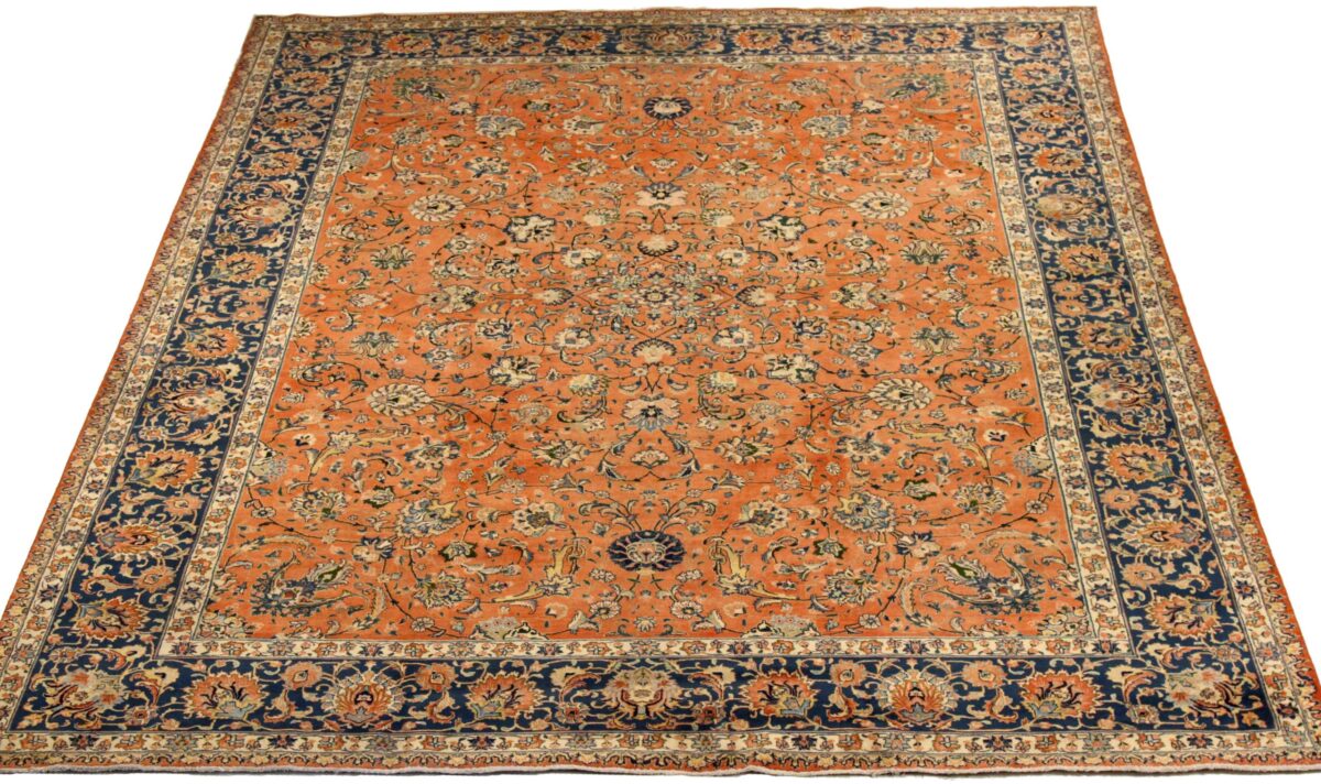 Thumbnail 15 for Antique Persian Tabriz Traditional Rug 76036