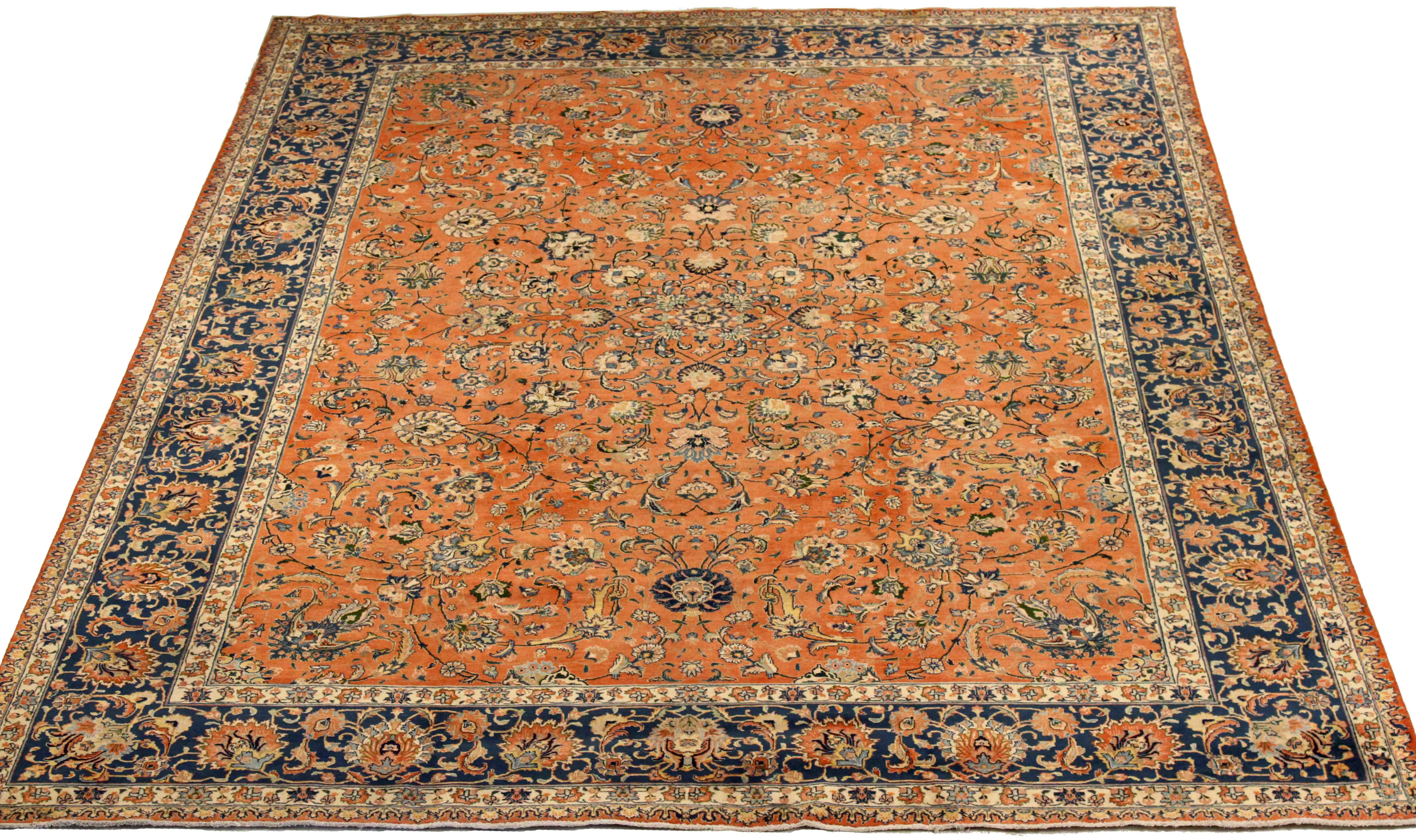 Thumbnail 5 for Antique Persian Tabriz Traditional Rug 76036