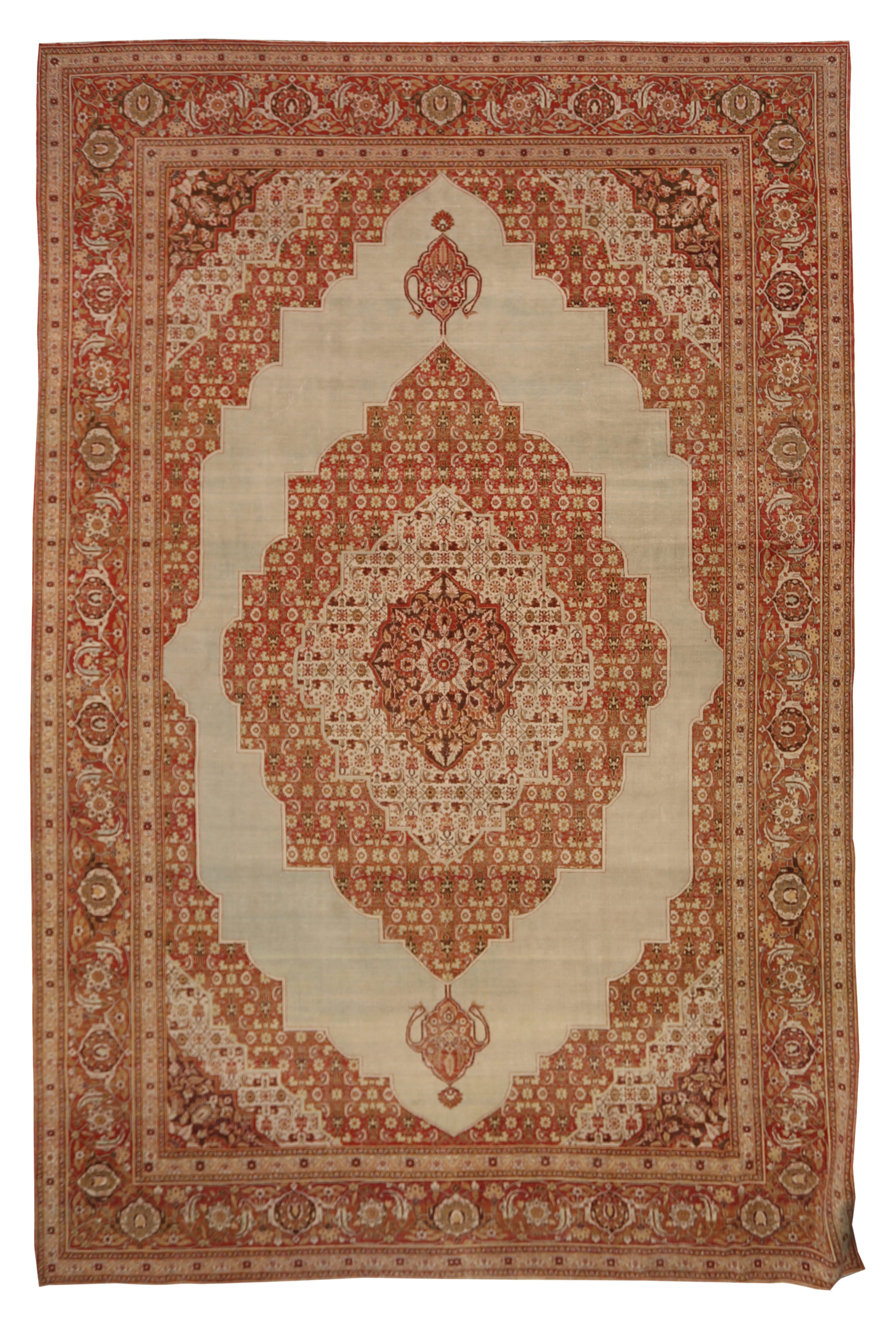 Thumbnail 7 for Antique Persian Tabriz Traditional Rug 92540