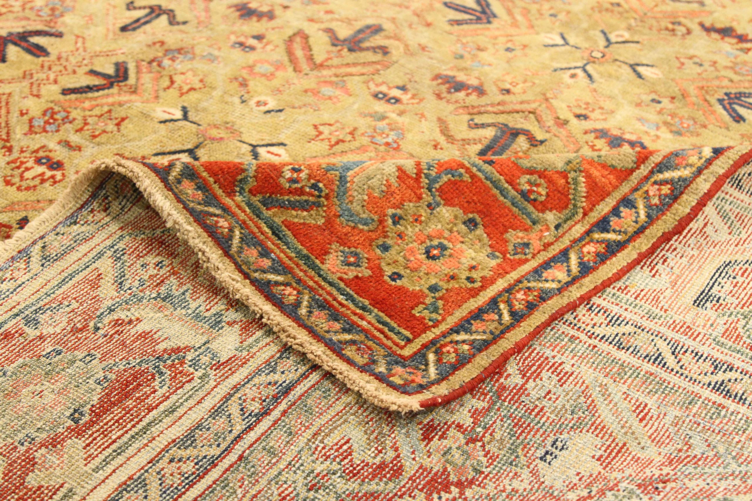 Thumbnail 10 for Antique Persian Mahal Traditional Rug 76040