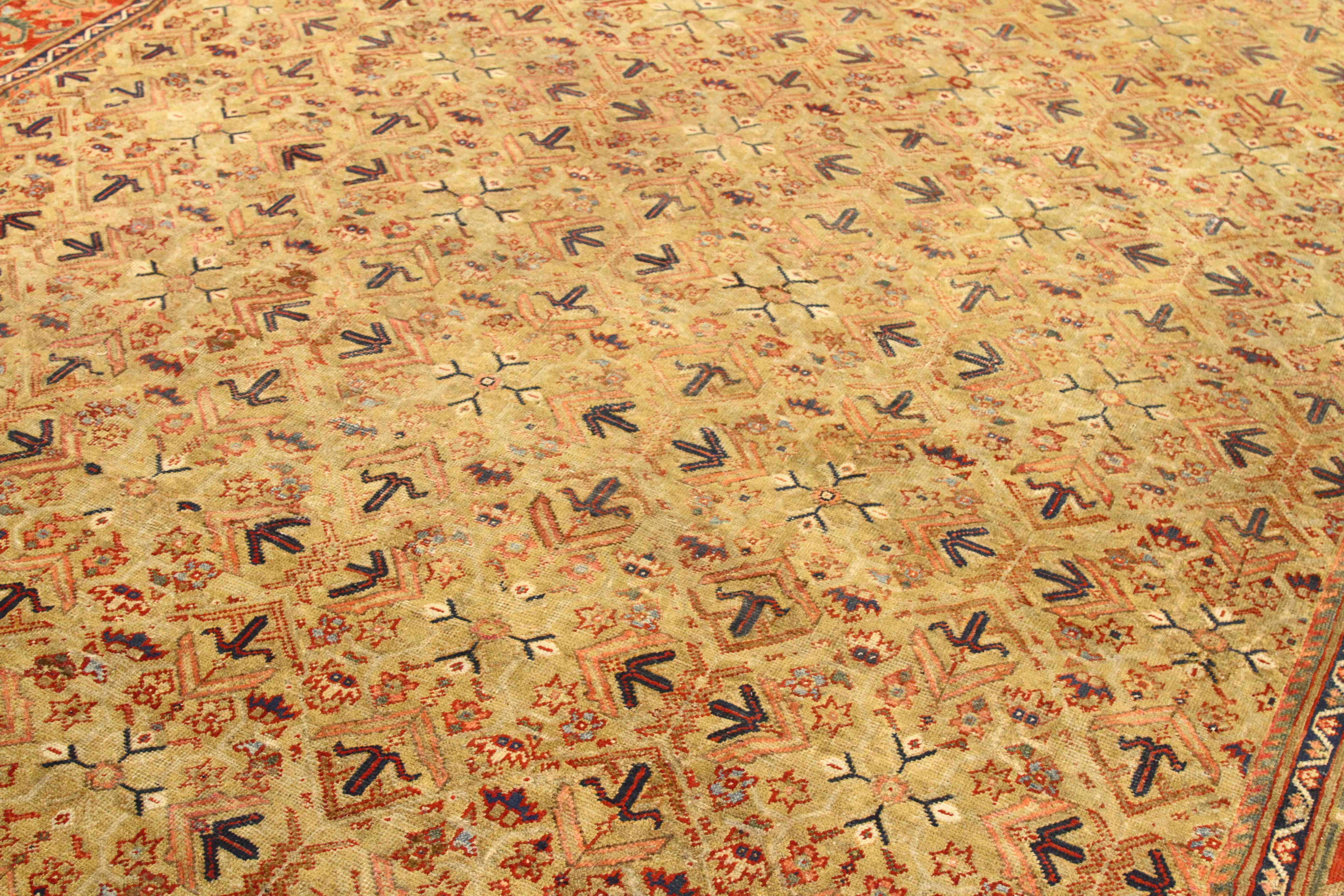 Thumbnail 2 for Antique Persian Mahal Traditional Rug 76040