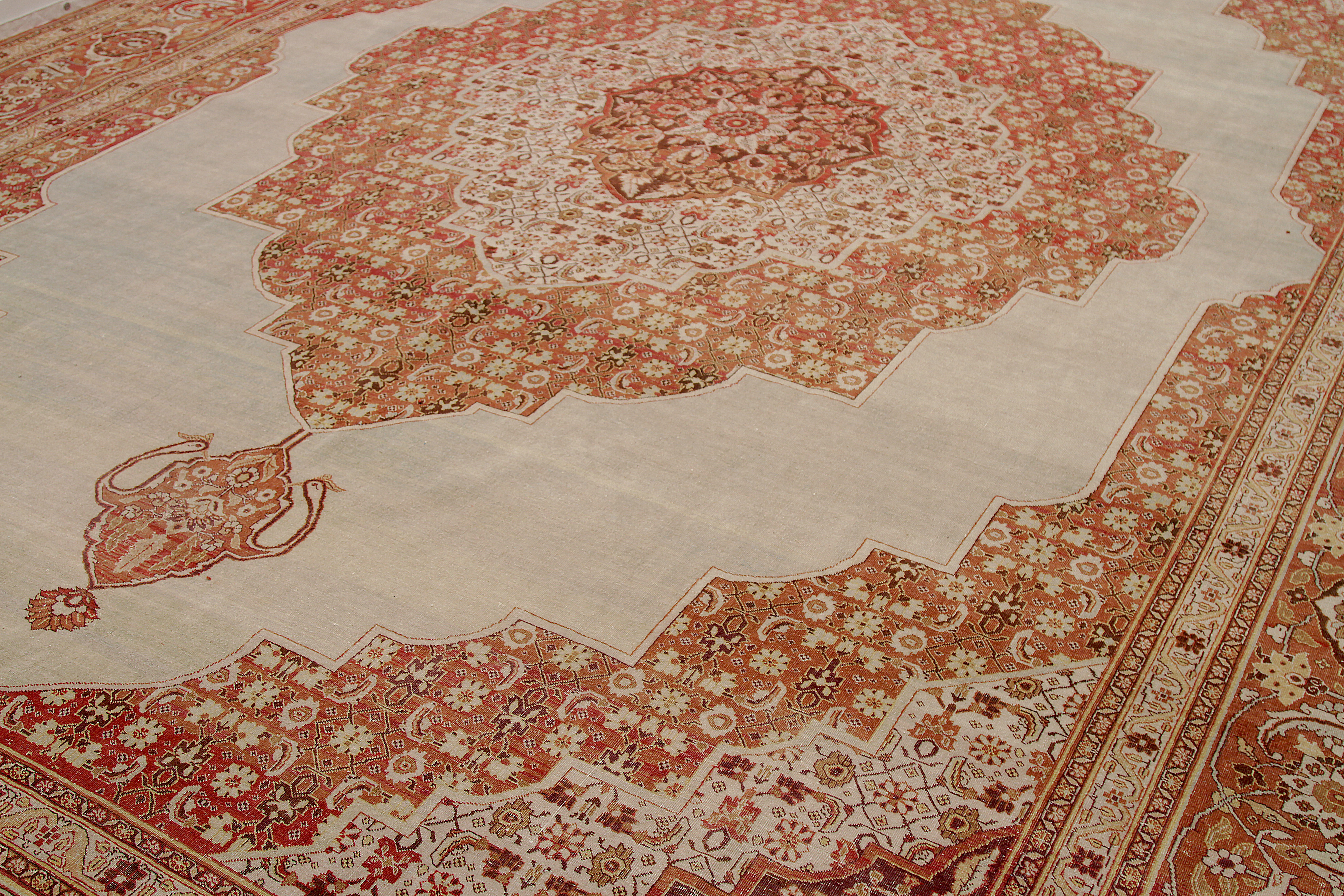 Thumbnail 5 for Antique Persian Tabriz Traditional Rug 92540