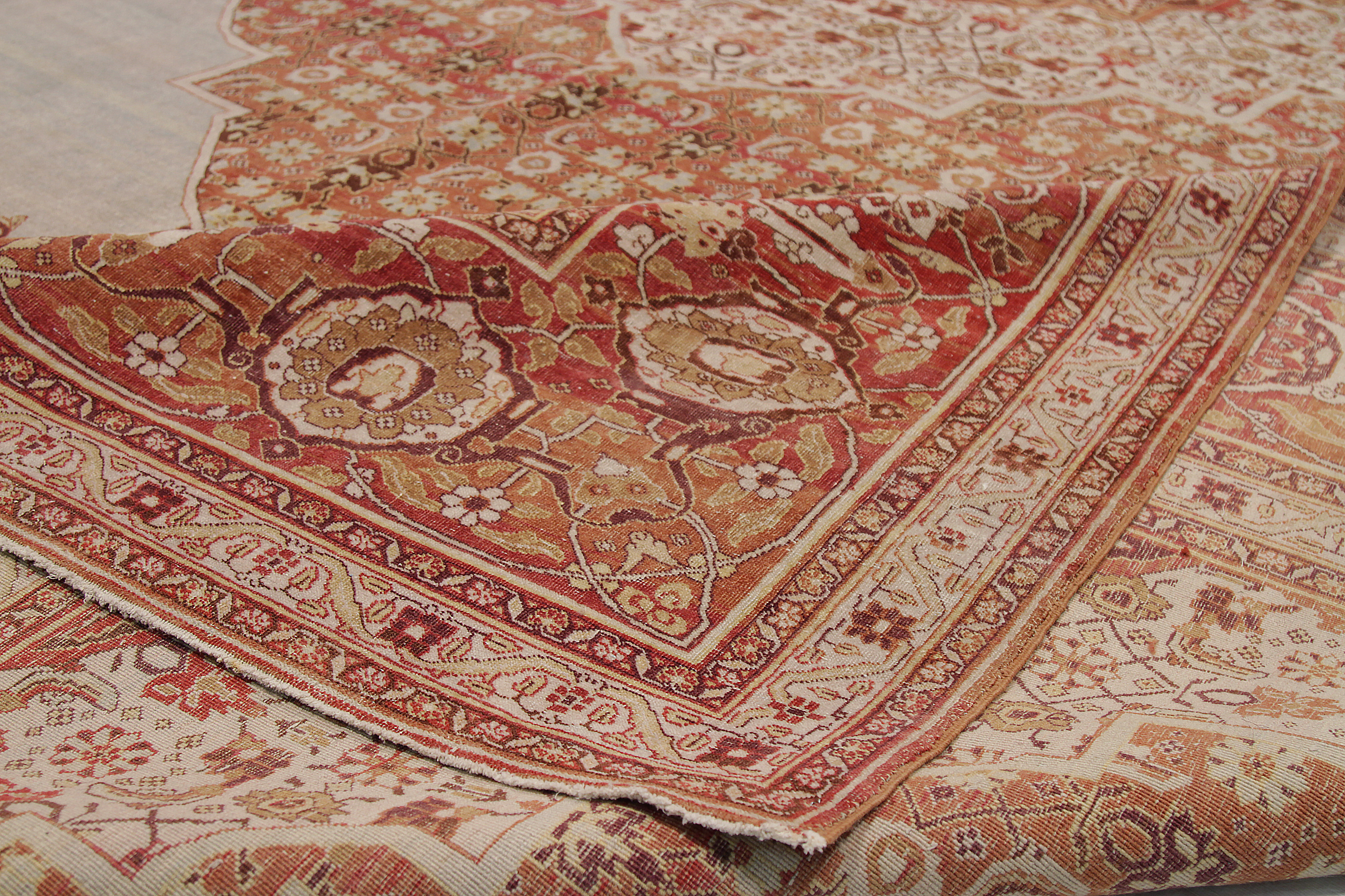Thumbnail 6 for Antique Persian Tabriz Traditional Rug 92540
