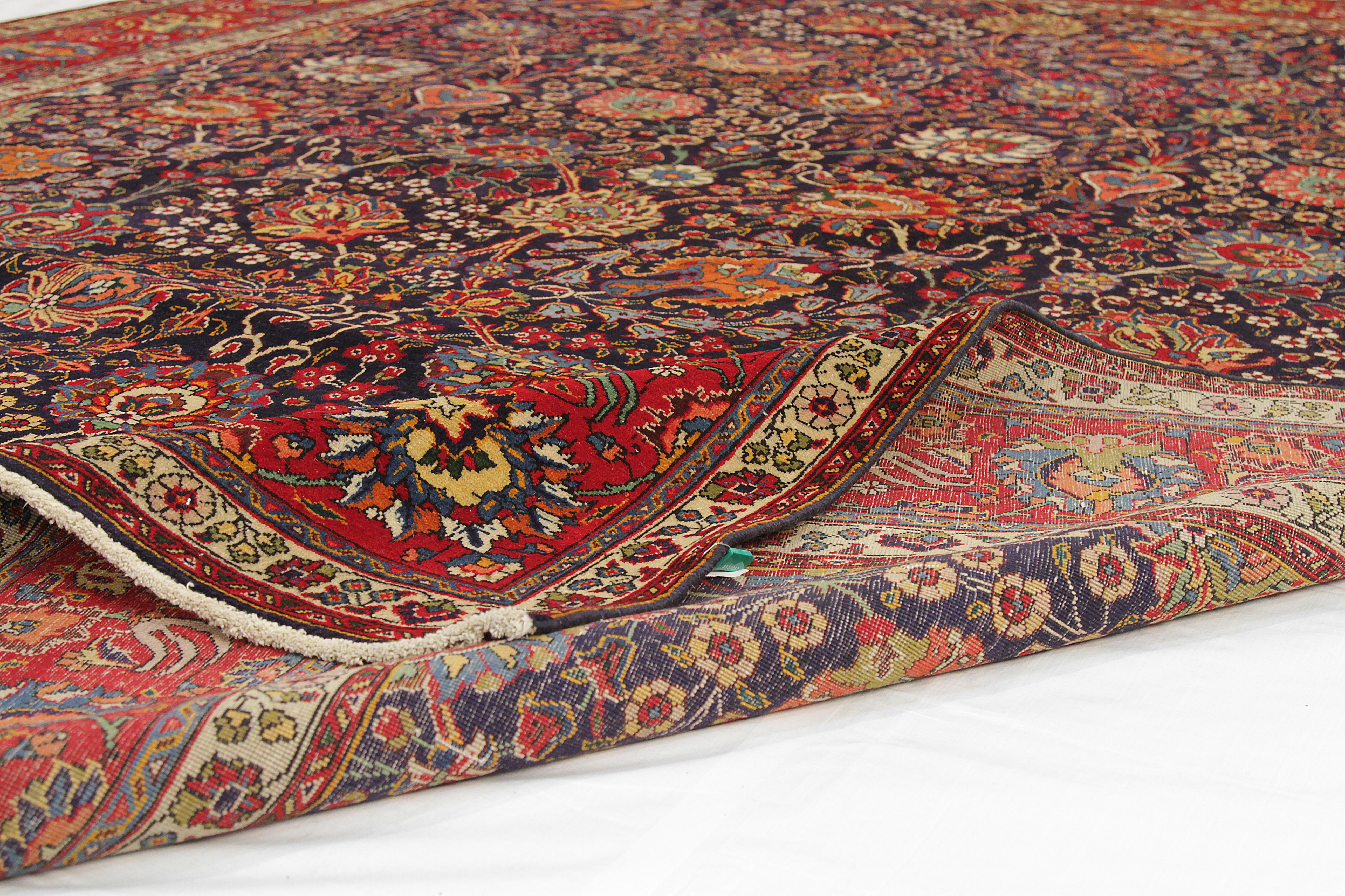 Thumbnail 2 for Antique Persian Tabriz Traditional Rug 70069