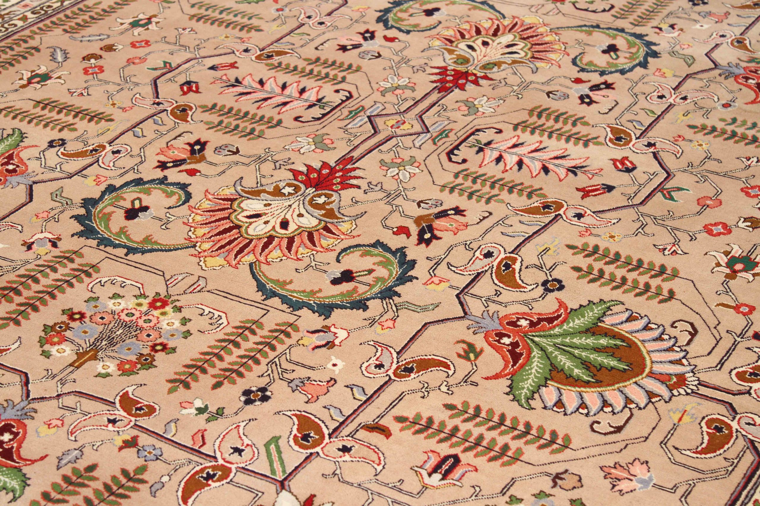 Thumbnail 2 for Antique Persian Tabriz Traditional Rug 70071