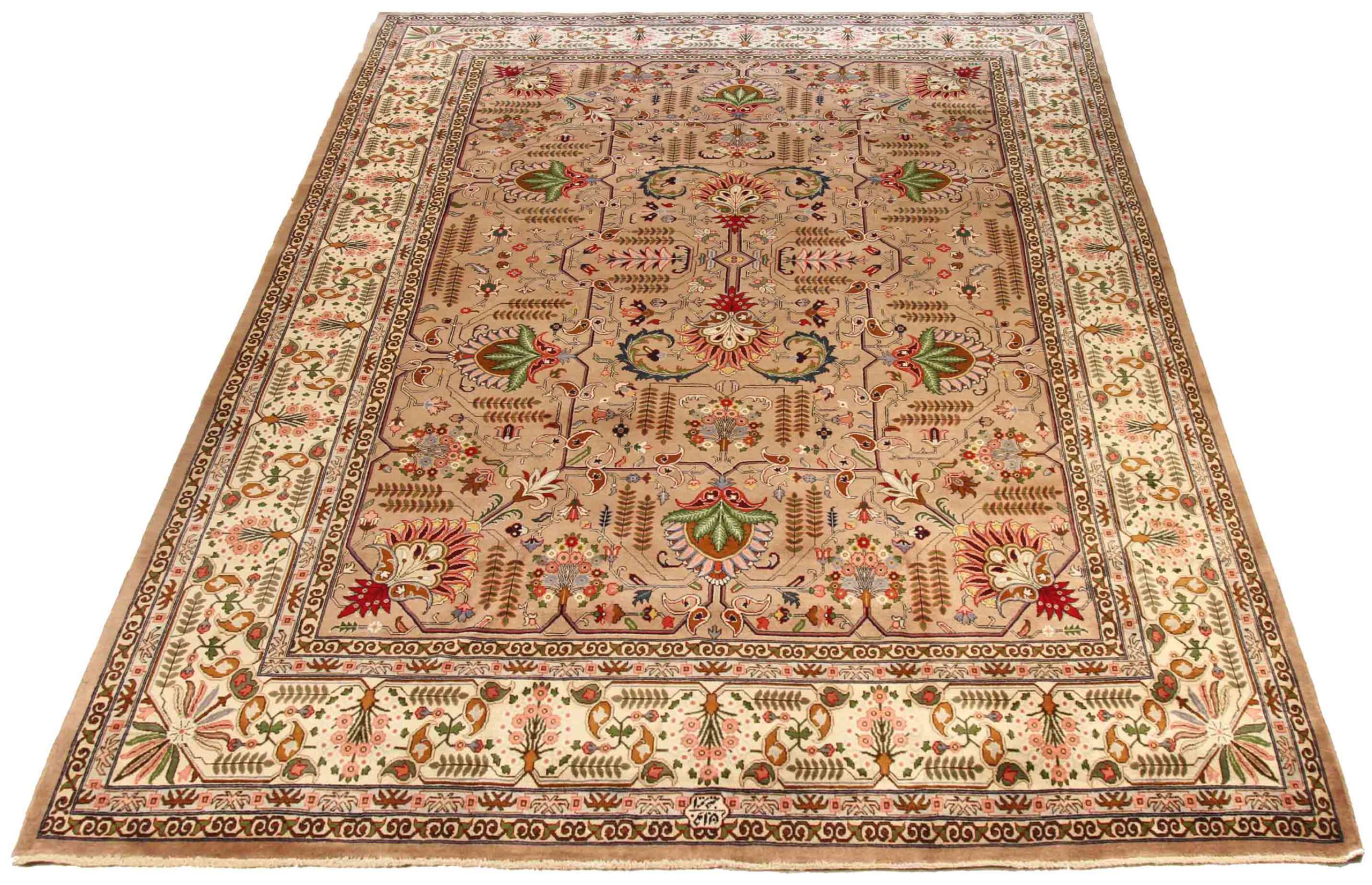 Thumbnail 5 for Antique Persian Tabriz Traditional Rug 70071