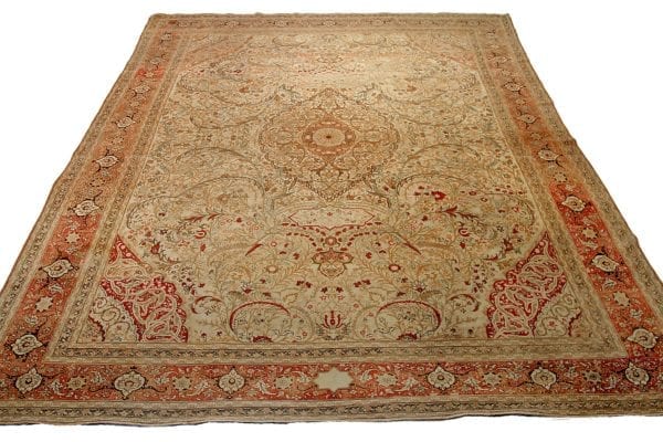 Thumbnail 5 for Antique Persian Tabriz Traditional Rug 92140