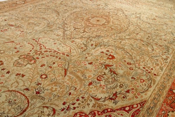 Thumbnail 4 for Antique Persian Tabriz Traditional Rug 92140