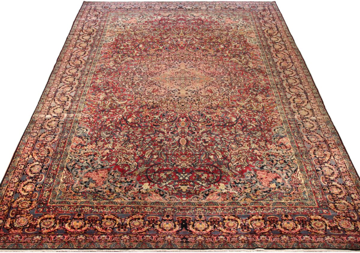 Thumbnail 15 for Antique Persian Isfahan Traditional Rug 88001