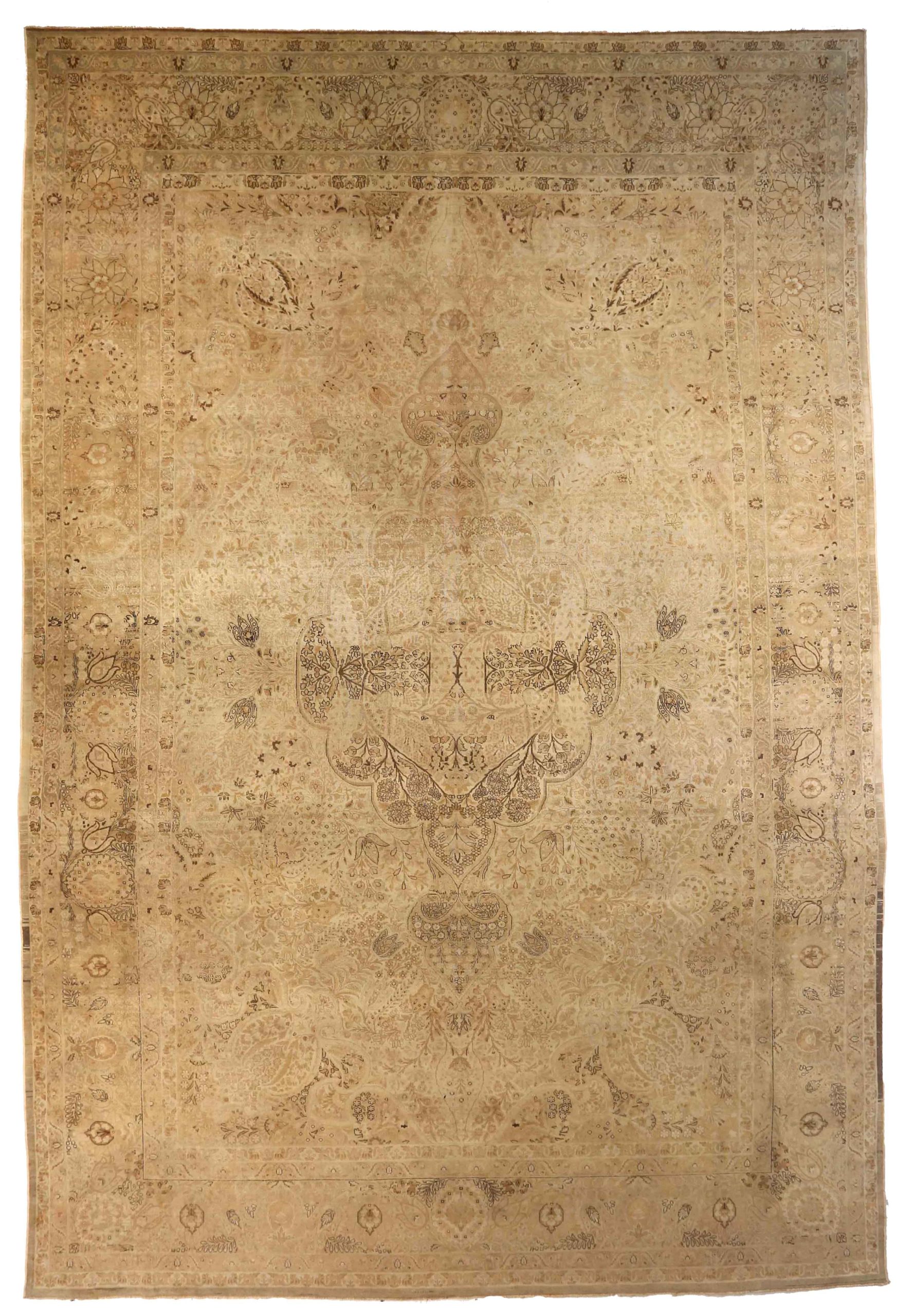 Thumbnail 8 for Antique Persian Tabriz Traditional Rug 76055