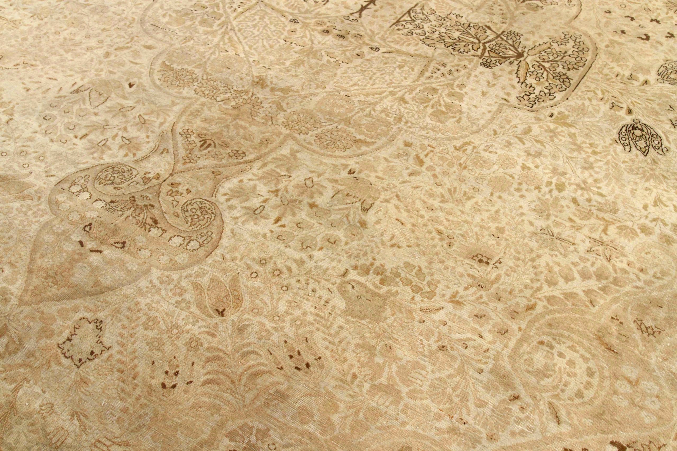 Thumbnail 5 for Antique Persian Tabriz Traditional Rug 76055