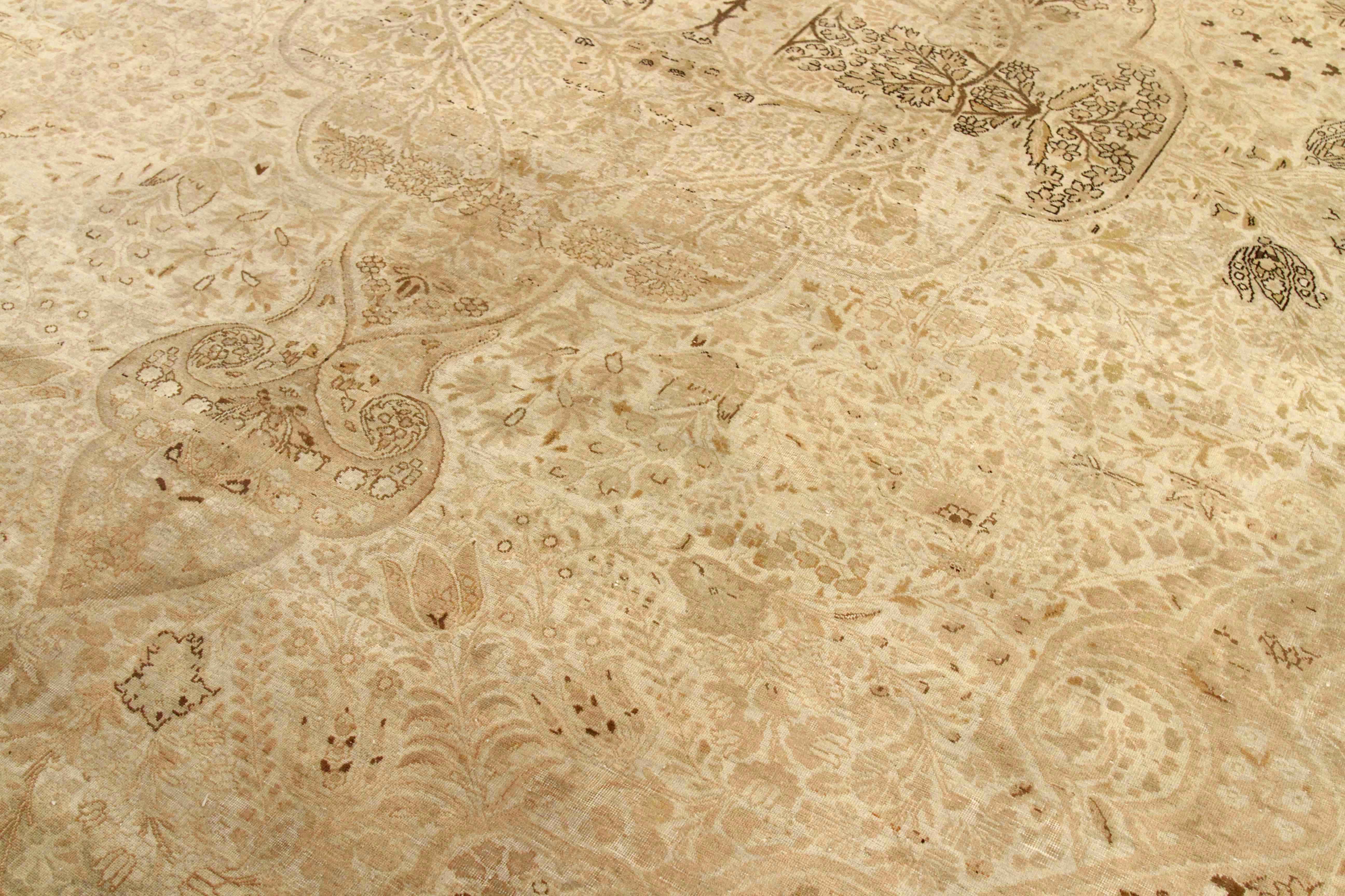 Thumbnail 2 for Antique Persian Tabriz Traditional Rug 76055