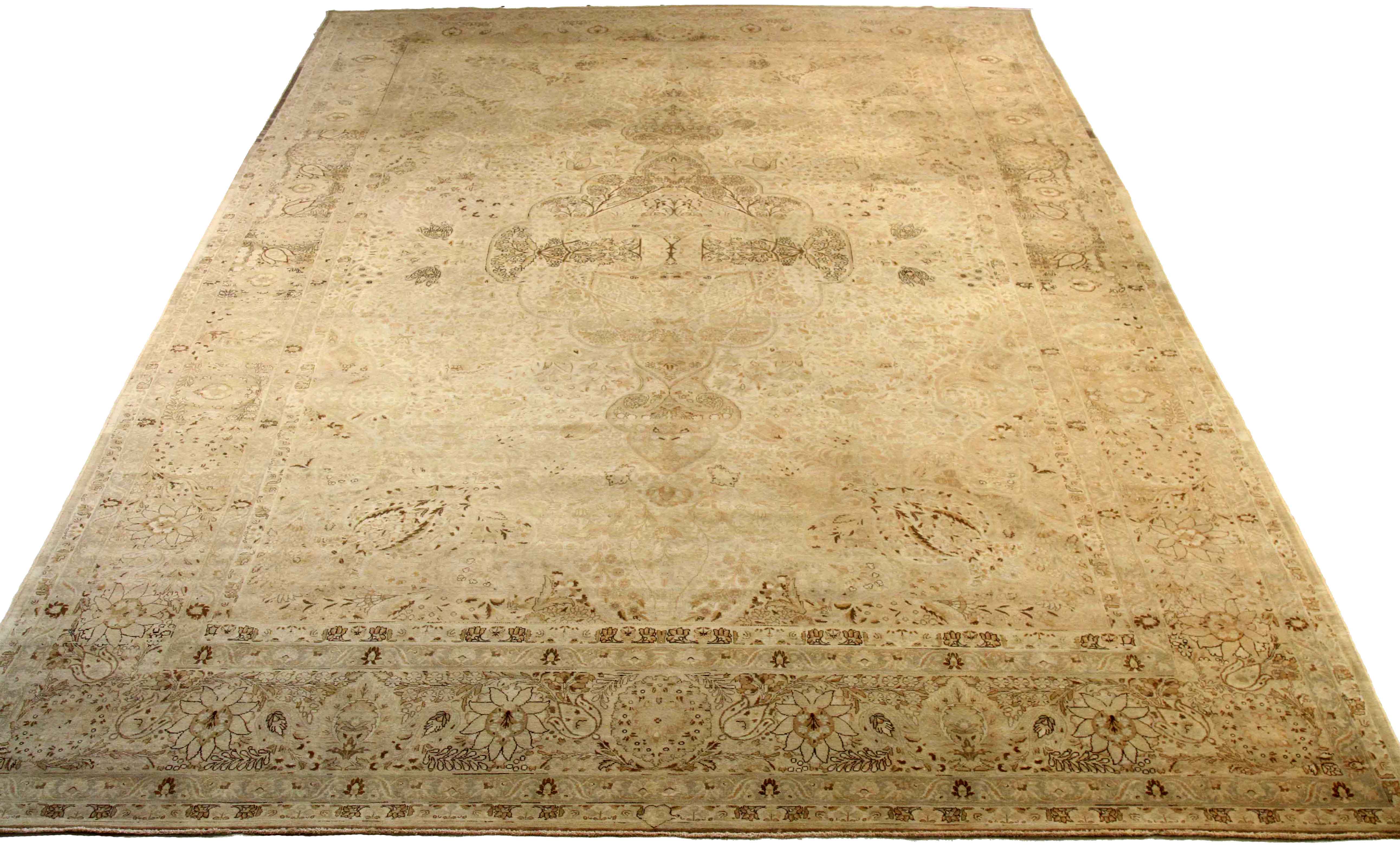 Thumbnail 14 for Antique Persian Tabriz Traditional Rug 76055