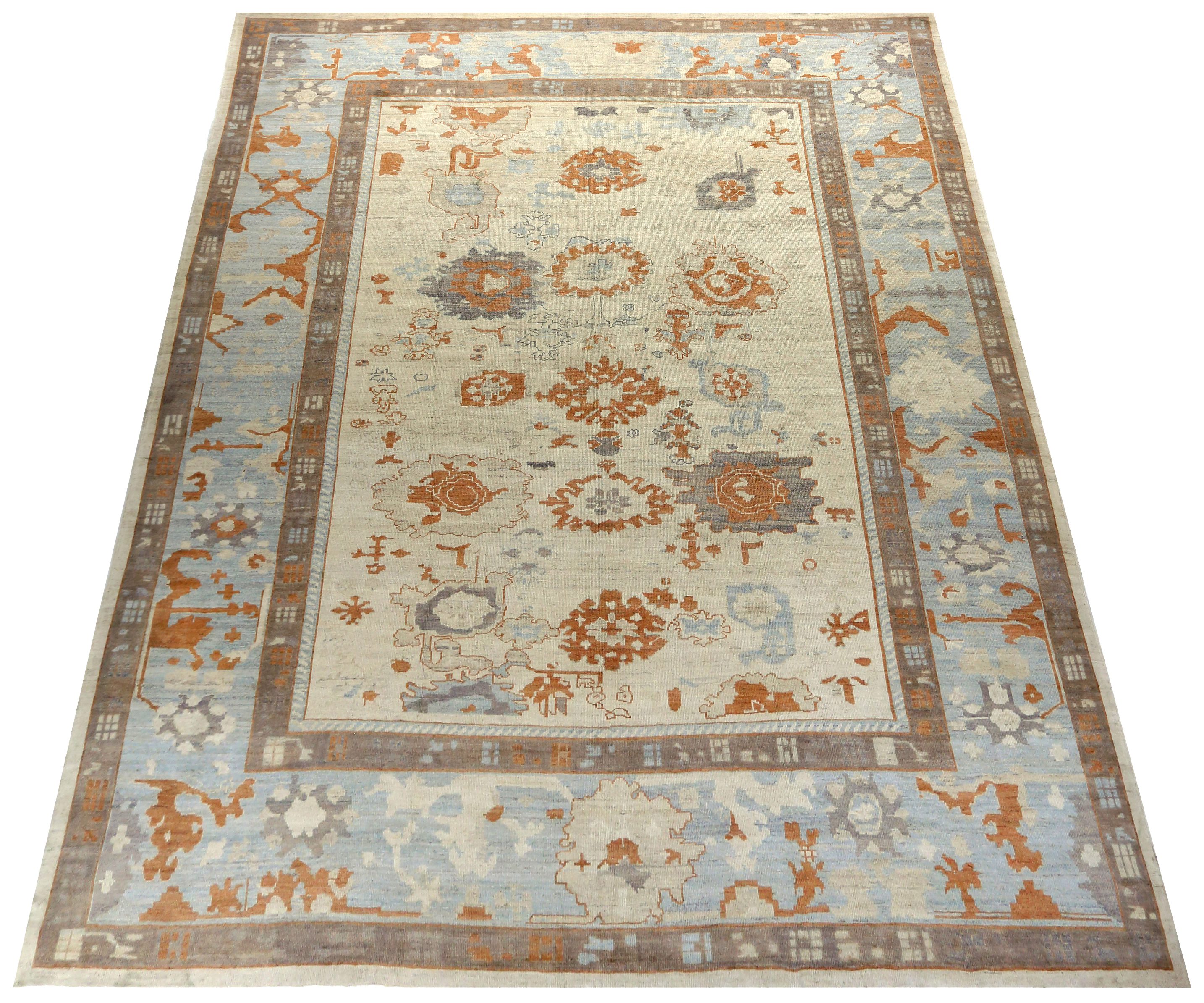 Thumbnail 8 for Persian Oushak Transitional Rug 88061