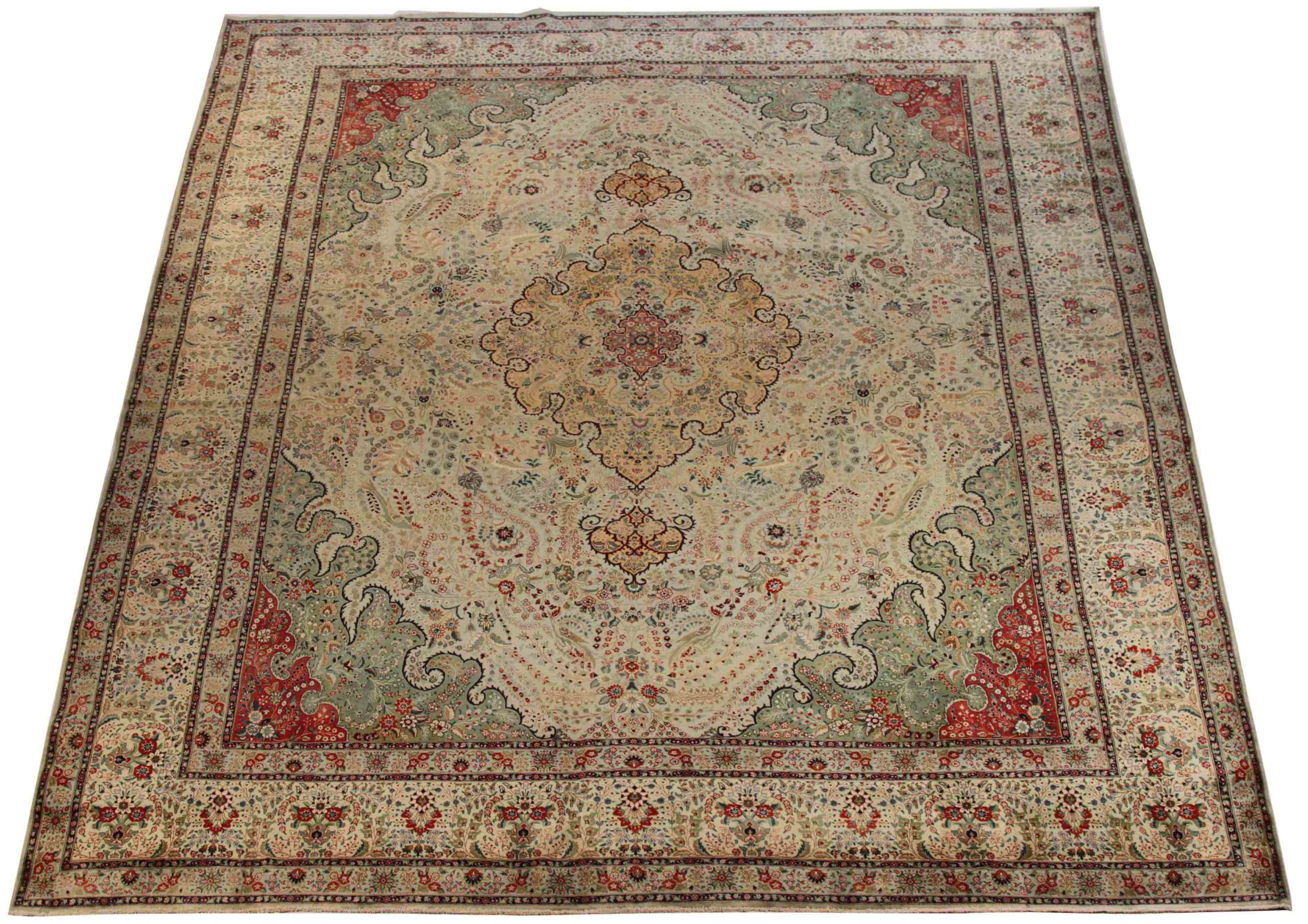 Thumbnail 7 for Antique Persian Tabriz Transitional Rug 70187