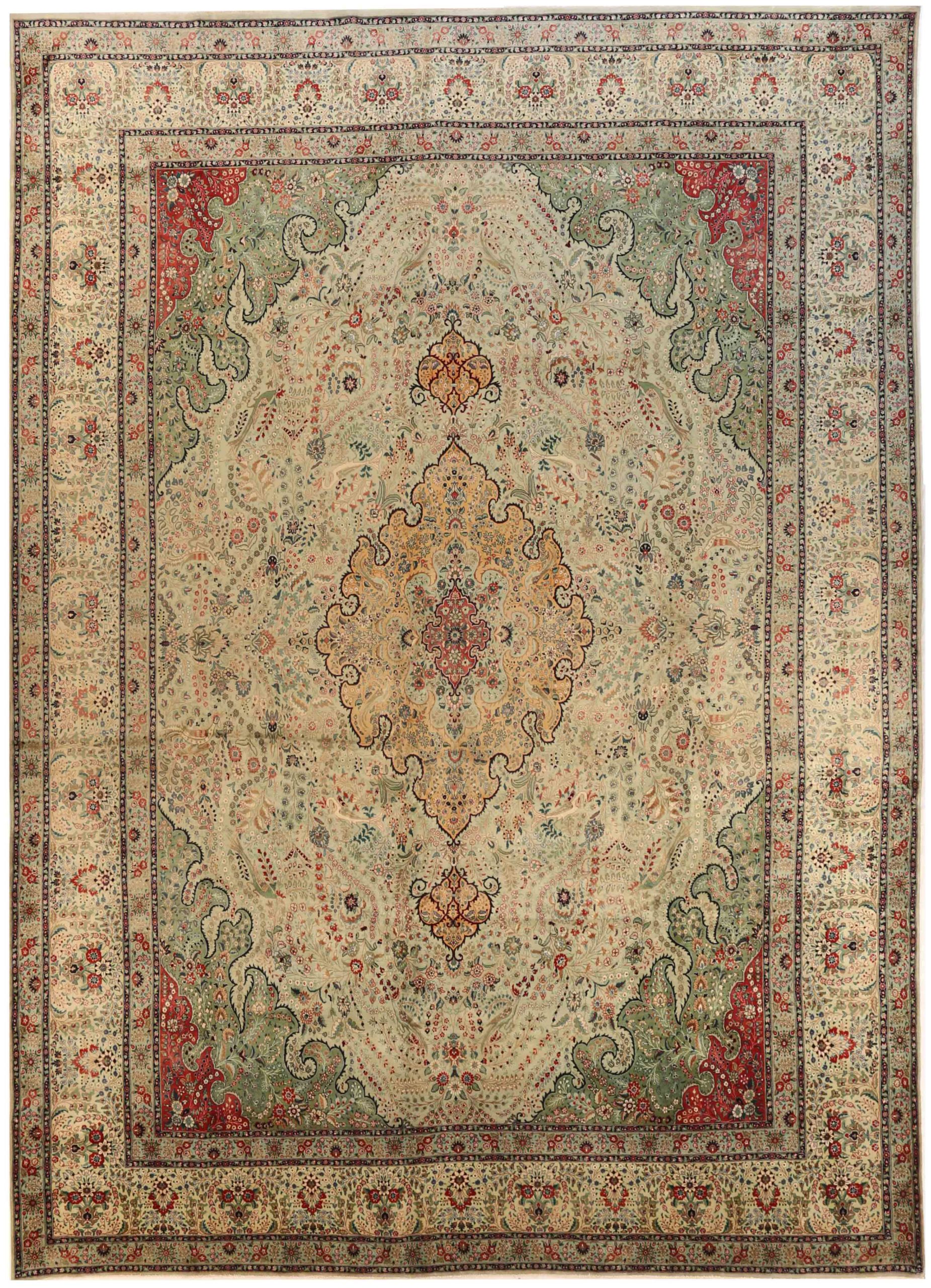 Thumbnail 2 for Antique Persian Tabriz Transitional Rug 70187