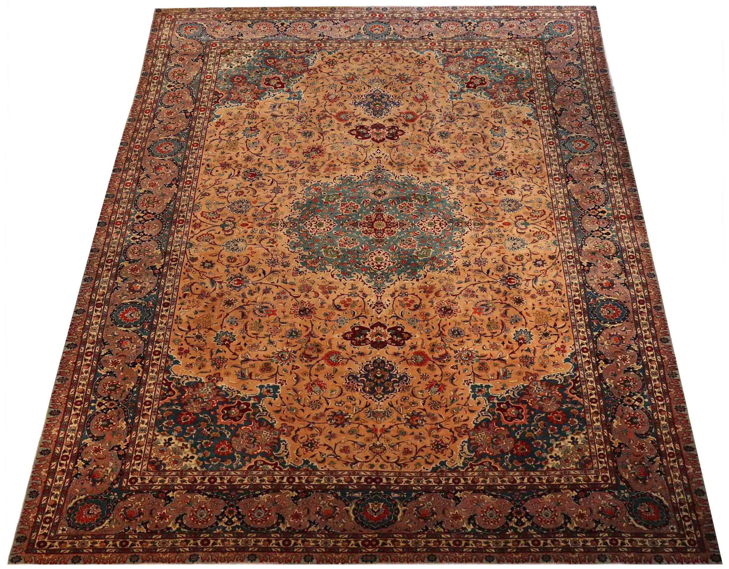 Thumbnail 5 for Antique Persian Tabriz Traditional Rug 70189