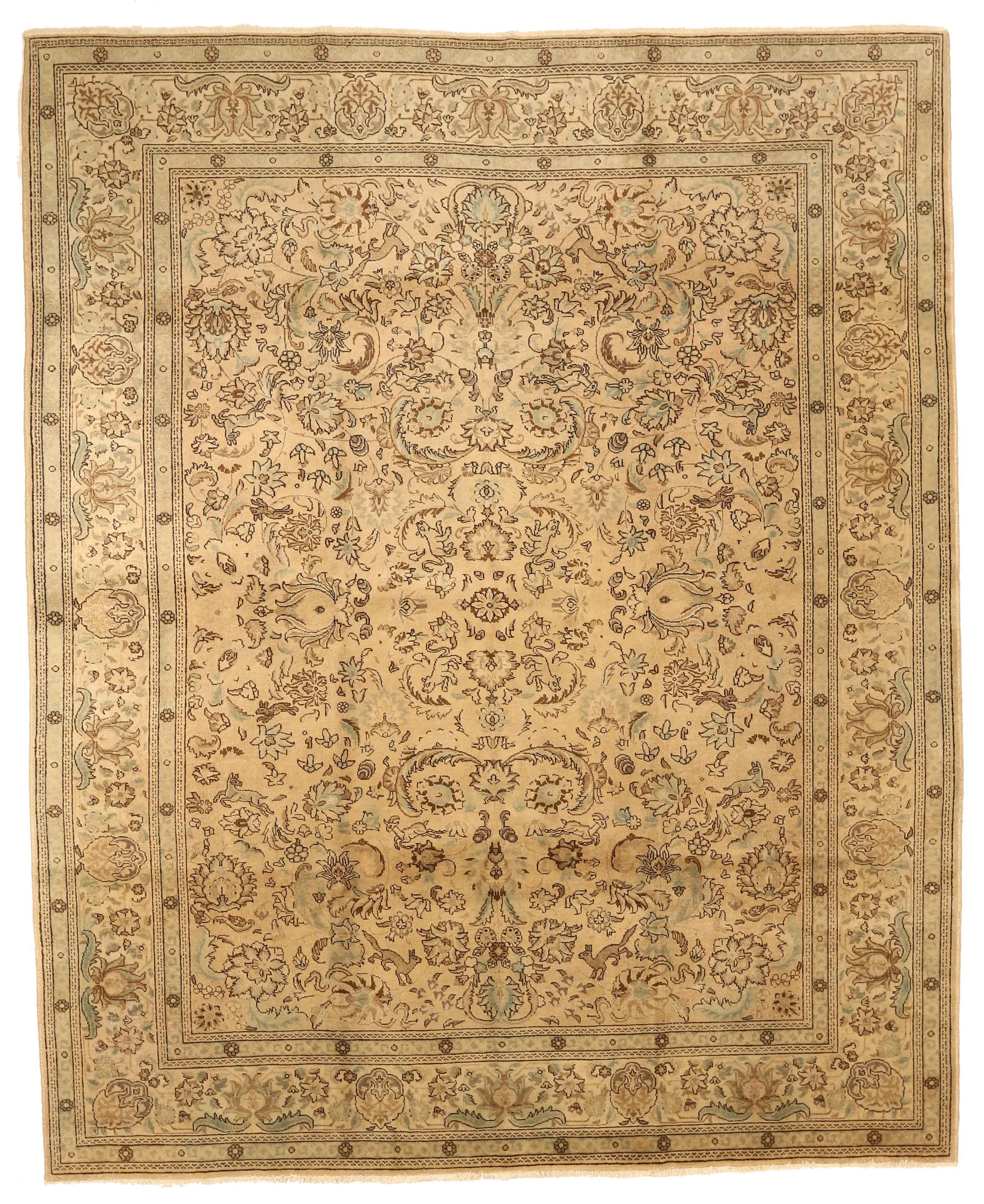 Thumbnail 3 for Antique Persian Tabriz Transitional Rug 53293