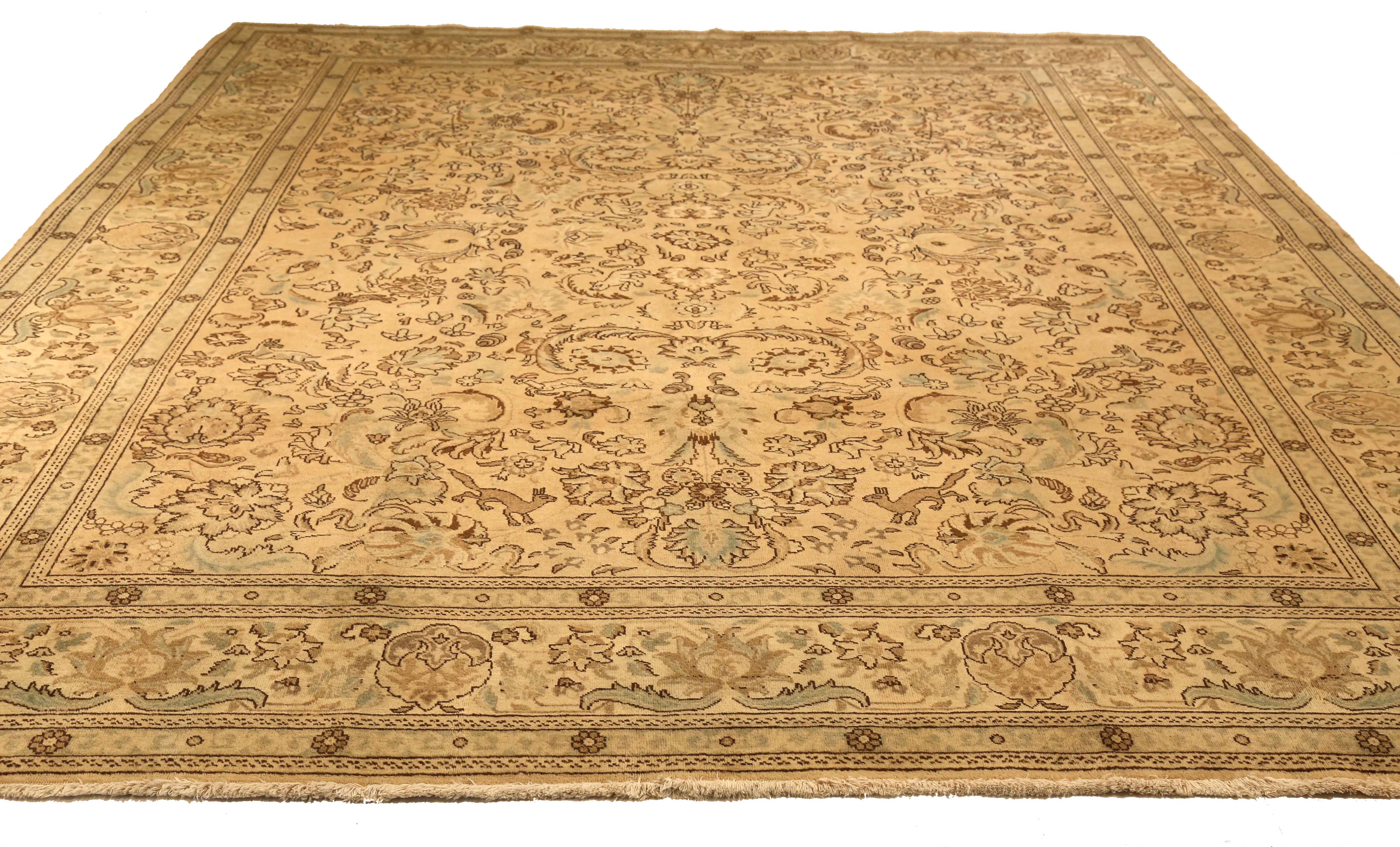 Thumbnail 4 for Antique Persian Tabriz Transitional Rug 53293