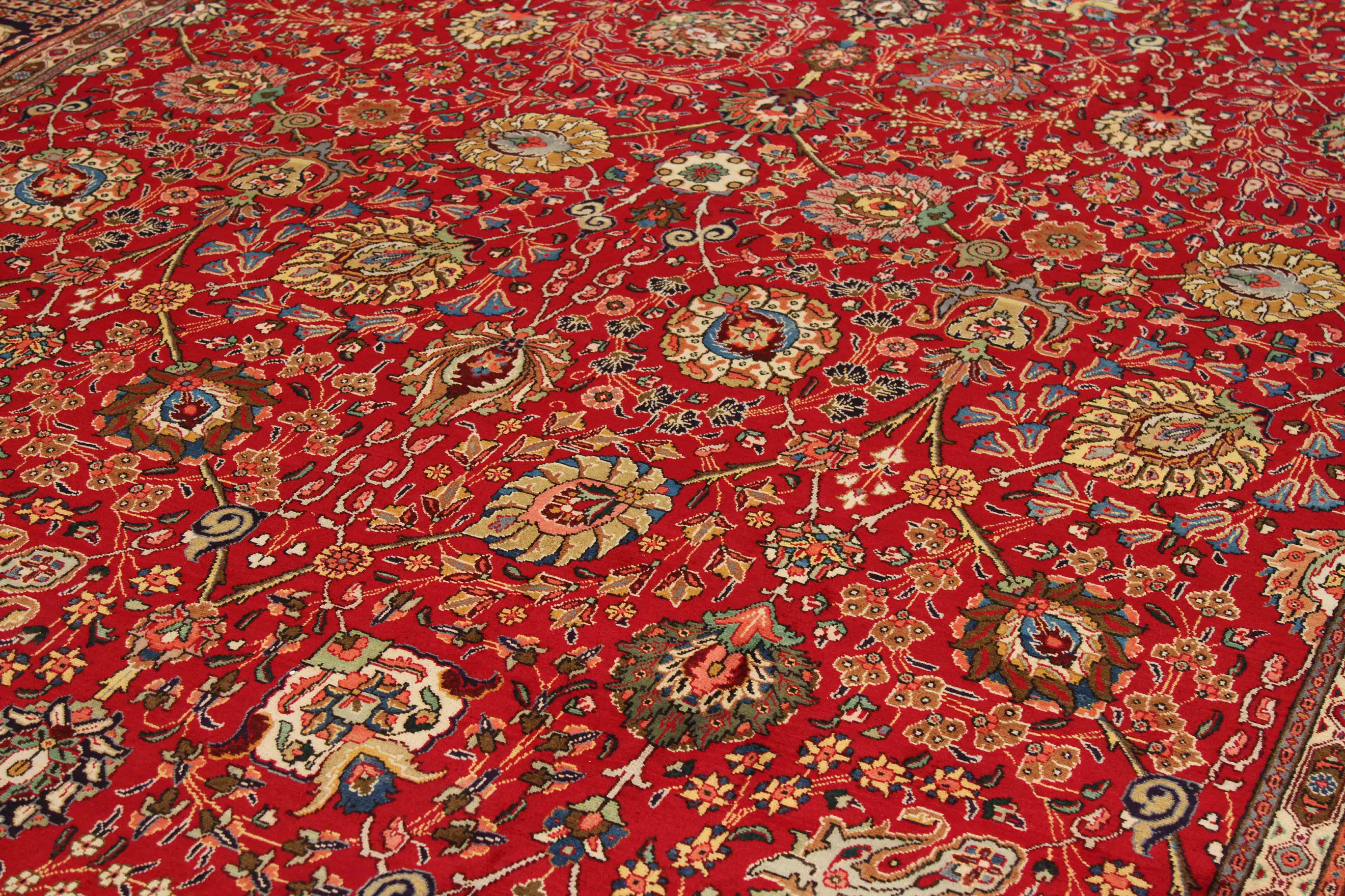 Thumbnail 2 for Antique Persian Tabriz Traditional Rug 70205