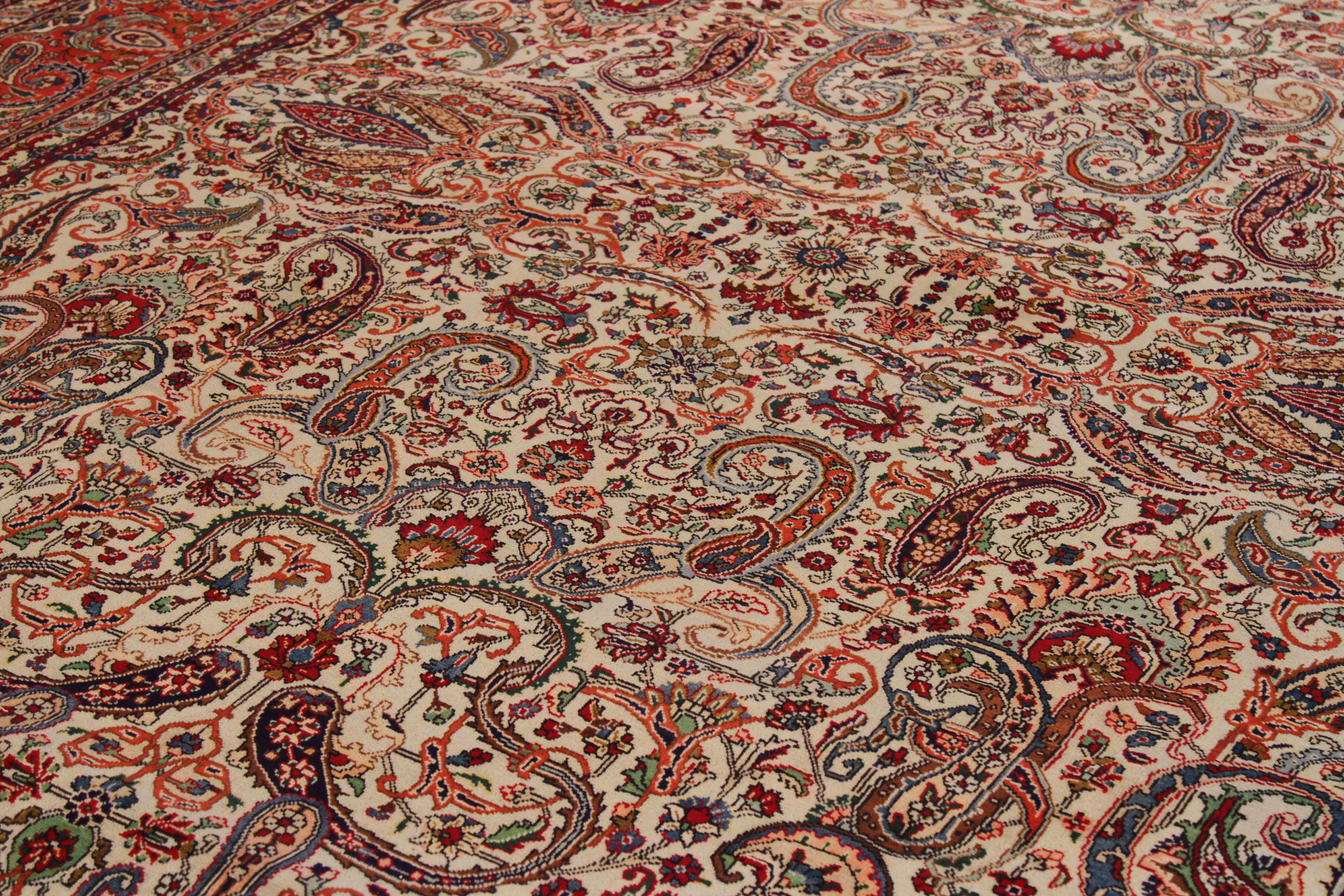 Thumbnail 2 for Antique Persian Tabriz Traditional Rug 70206