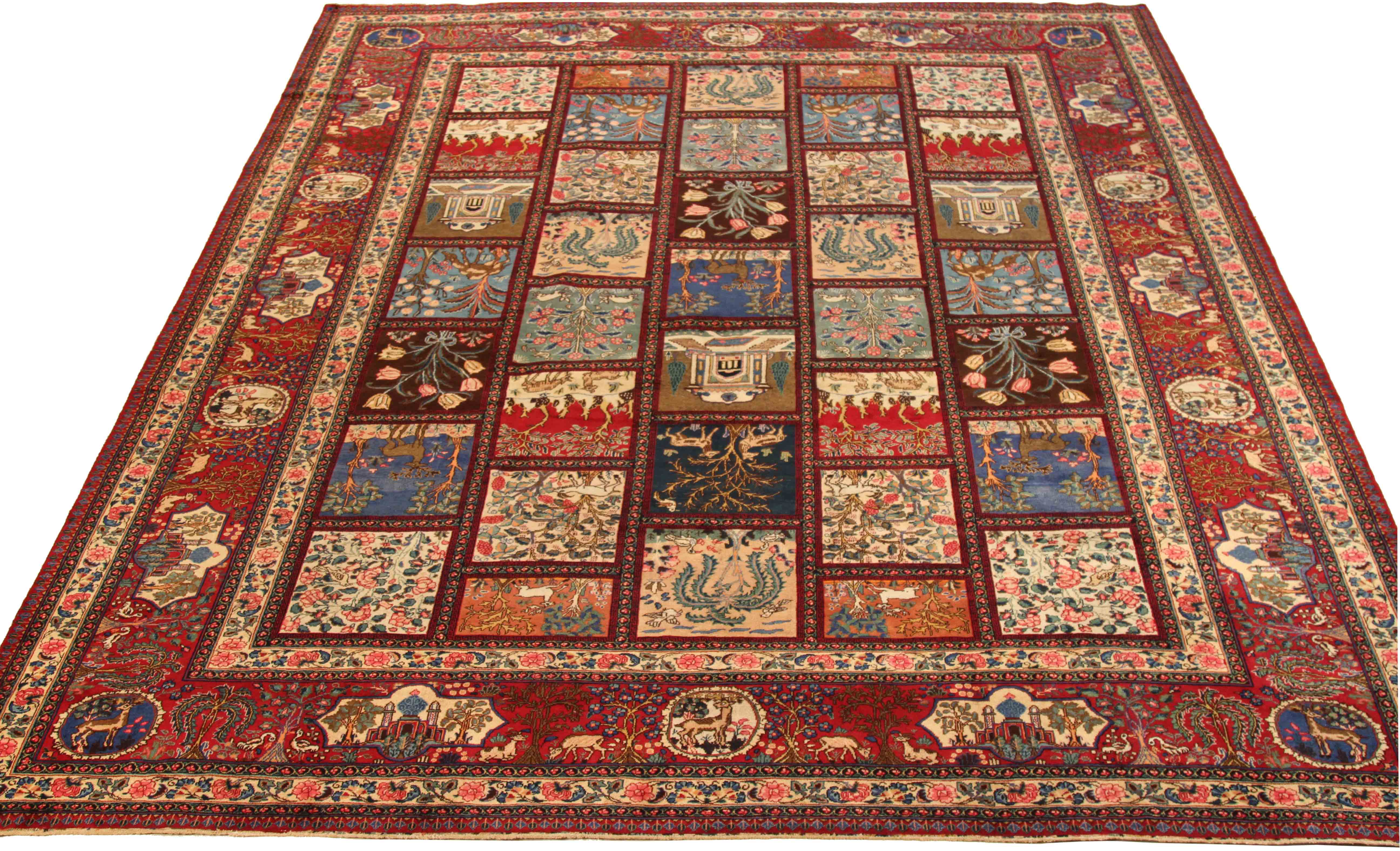 Thumbnail 5 for Antique Persian Mashad Traditional Rug 70207