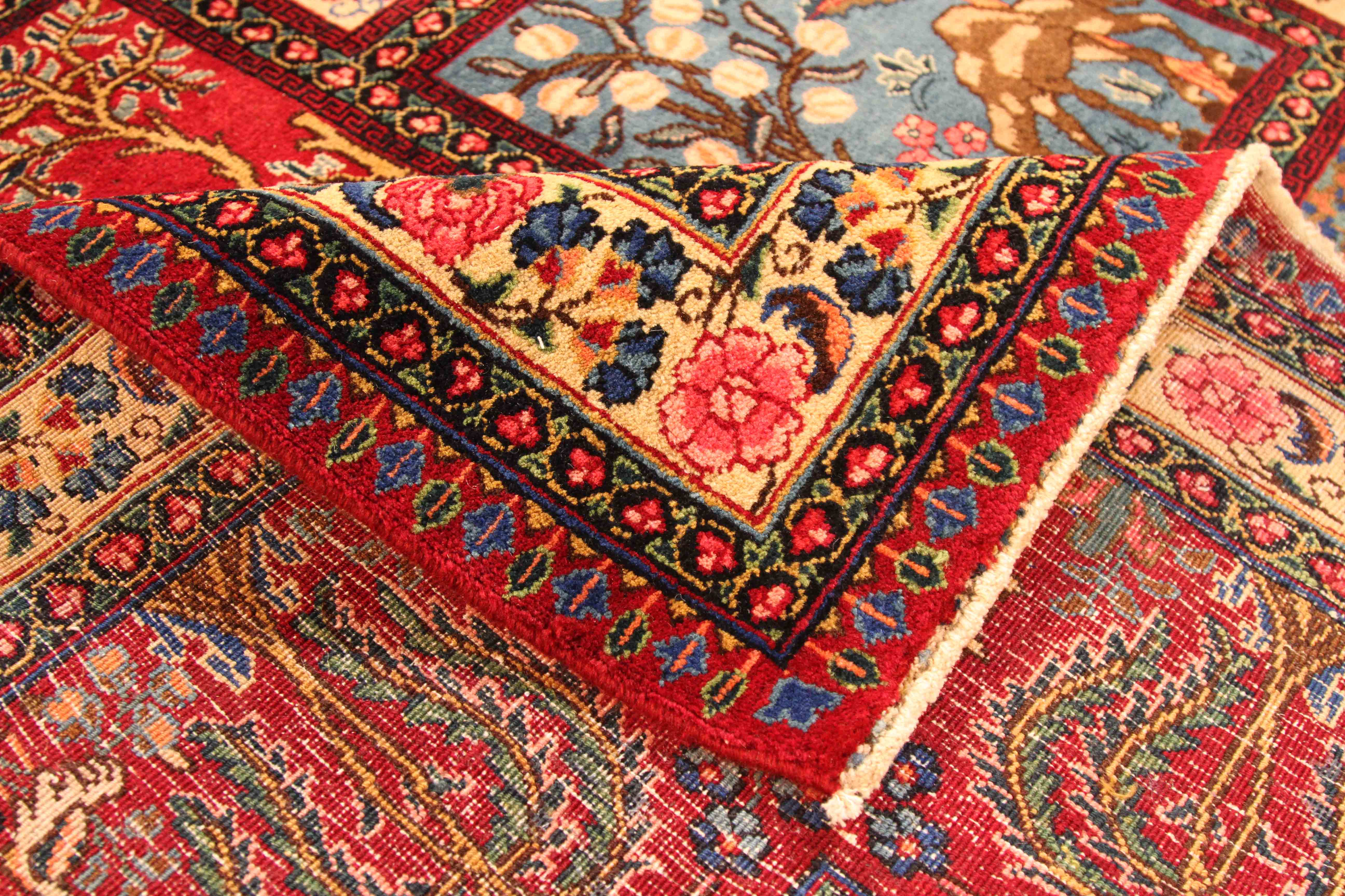 Thumbnail 3 for Antique Persian Mashad Traditional Rug 70207
