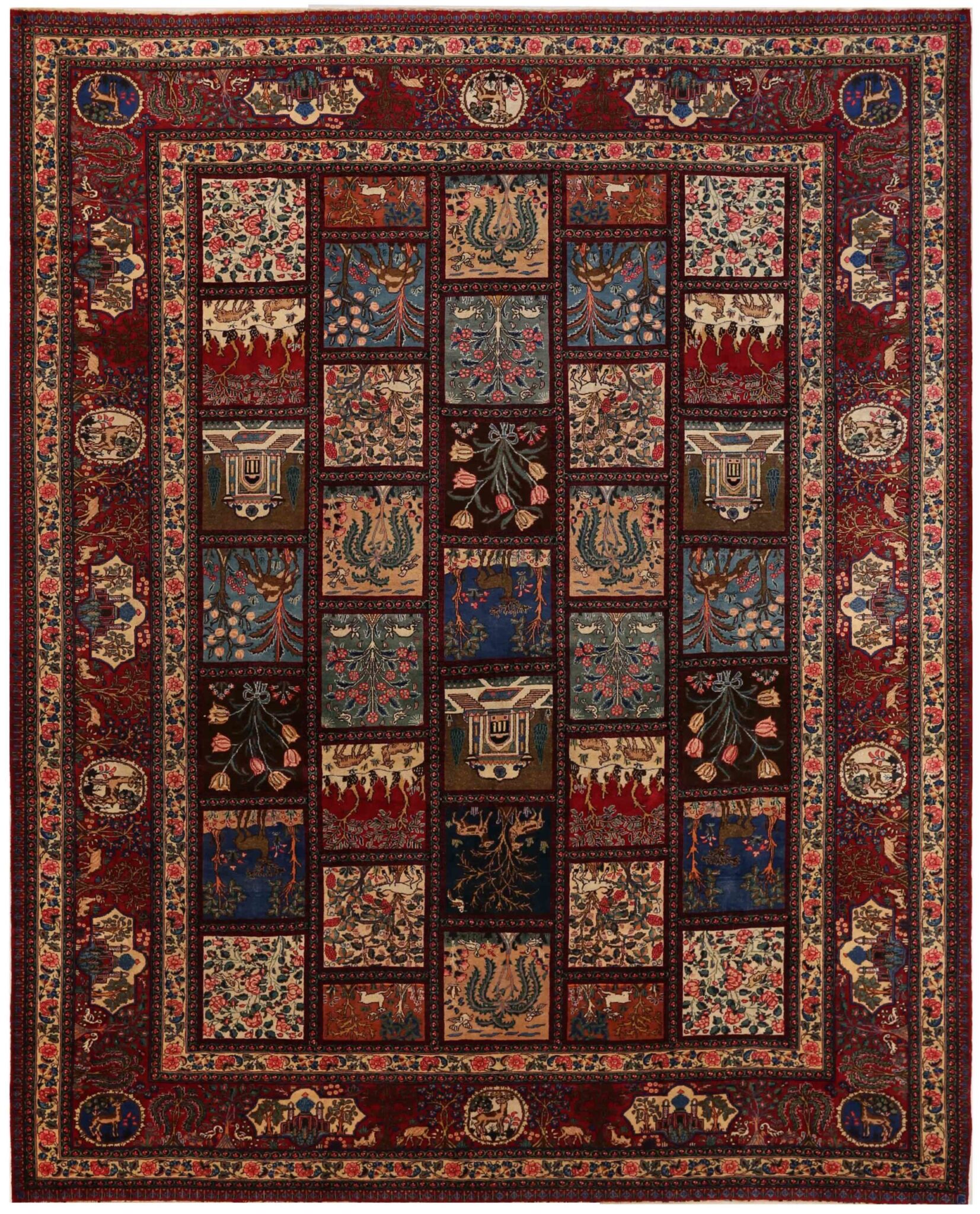 Thumbnail 4 for Antique Persian Mashad Traditional Rug 70207