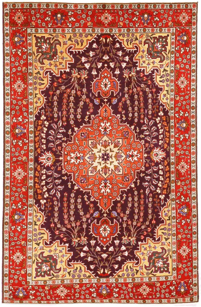 Thumbnail 15 for Antique Persian Tabriz Traditional Rug 70276