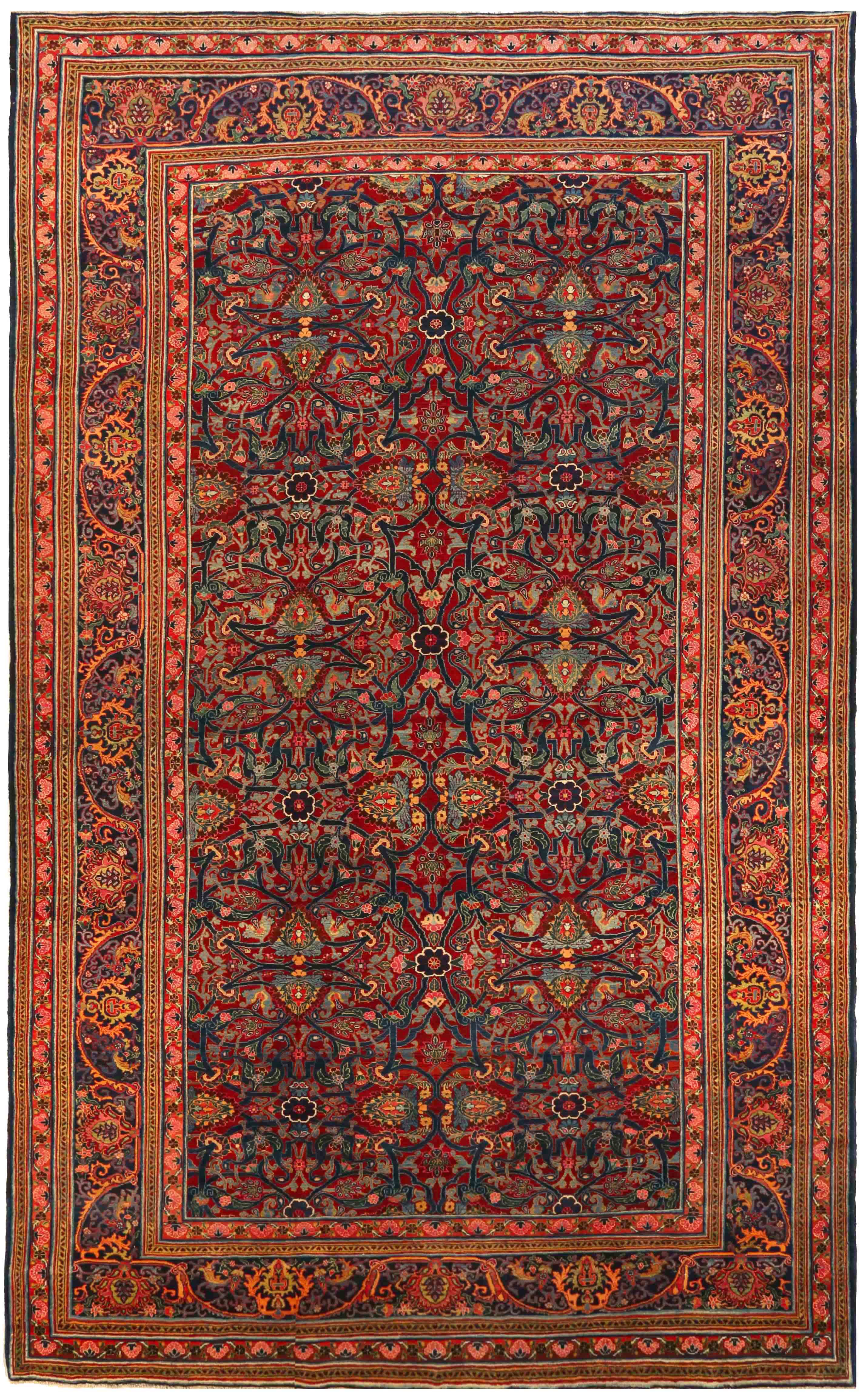 Thumbnail 3 for Antique Persian Kermanshah Traditional Rug 70268