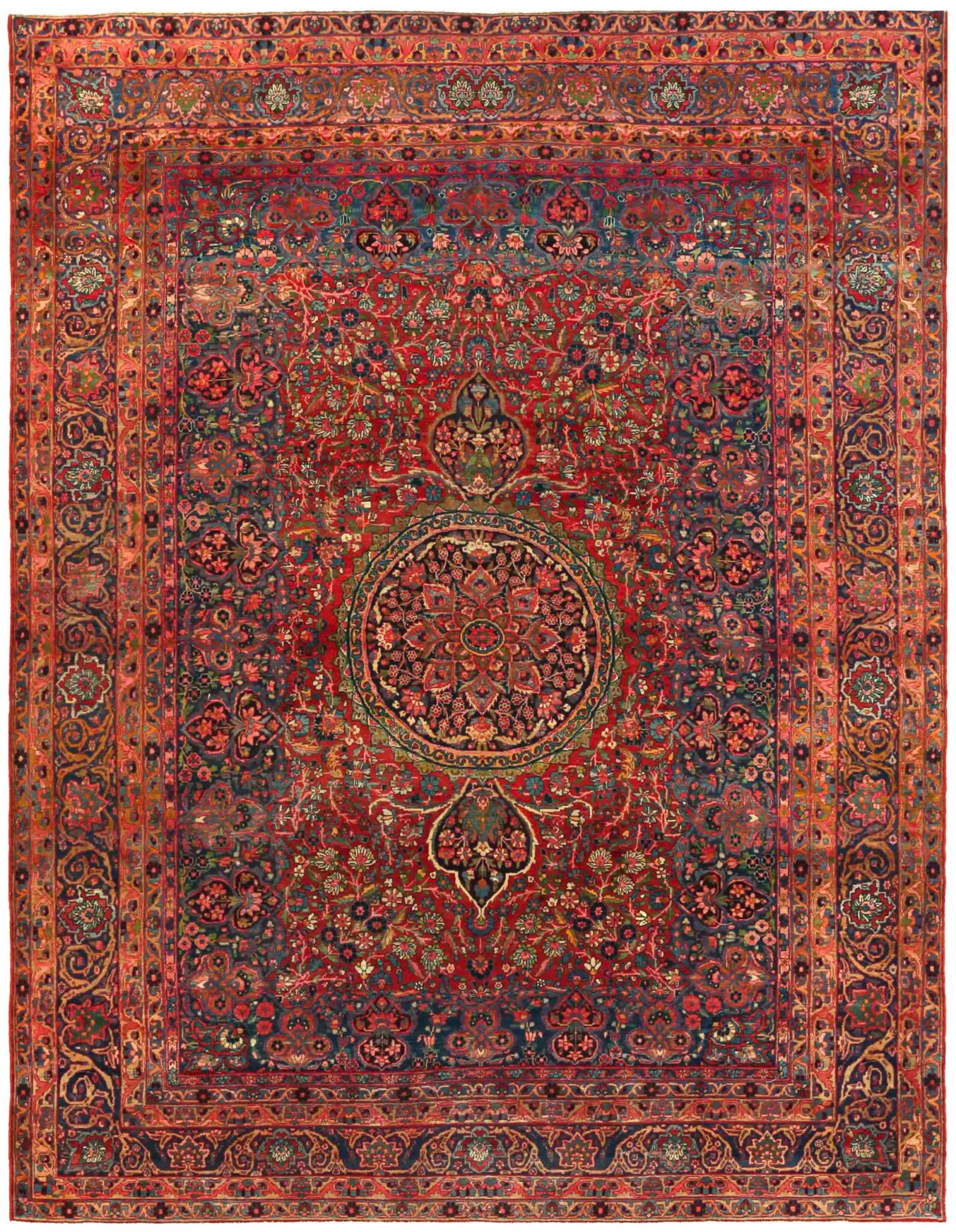 Thumbnail 4 for Antique Persian Yazd Traditional Rug 70269